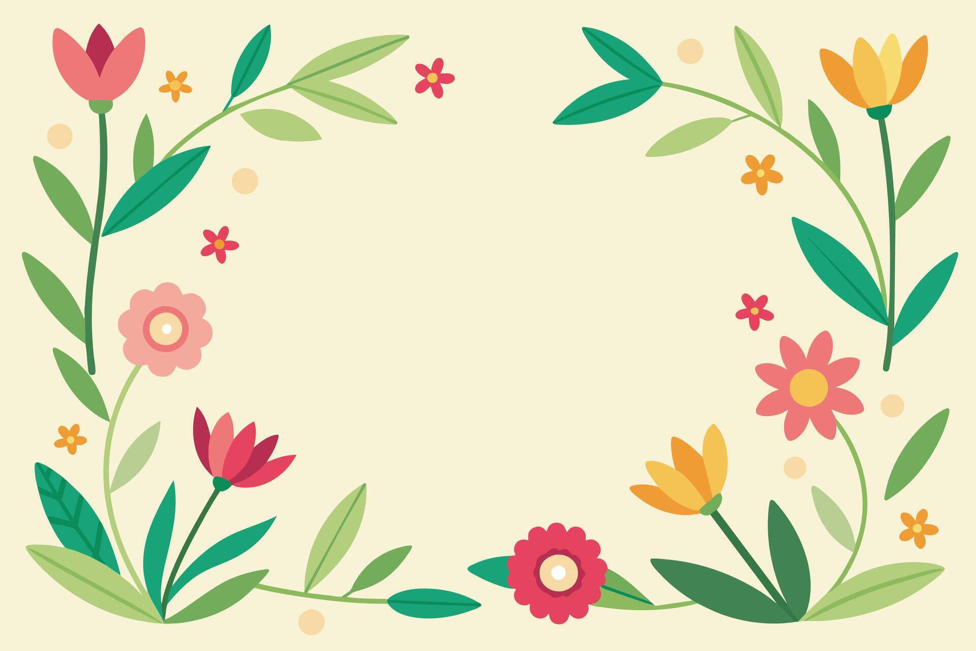 Spring Flower Frame Background Stock Free