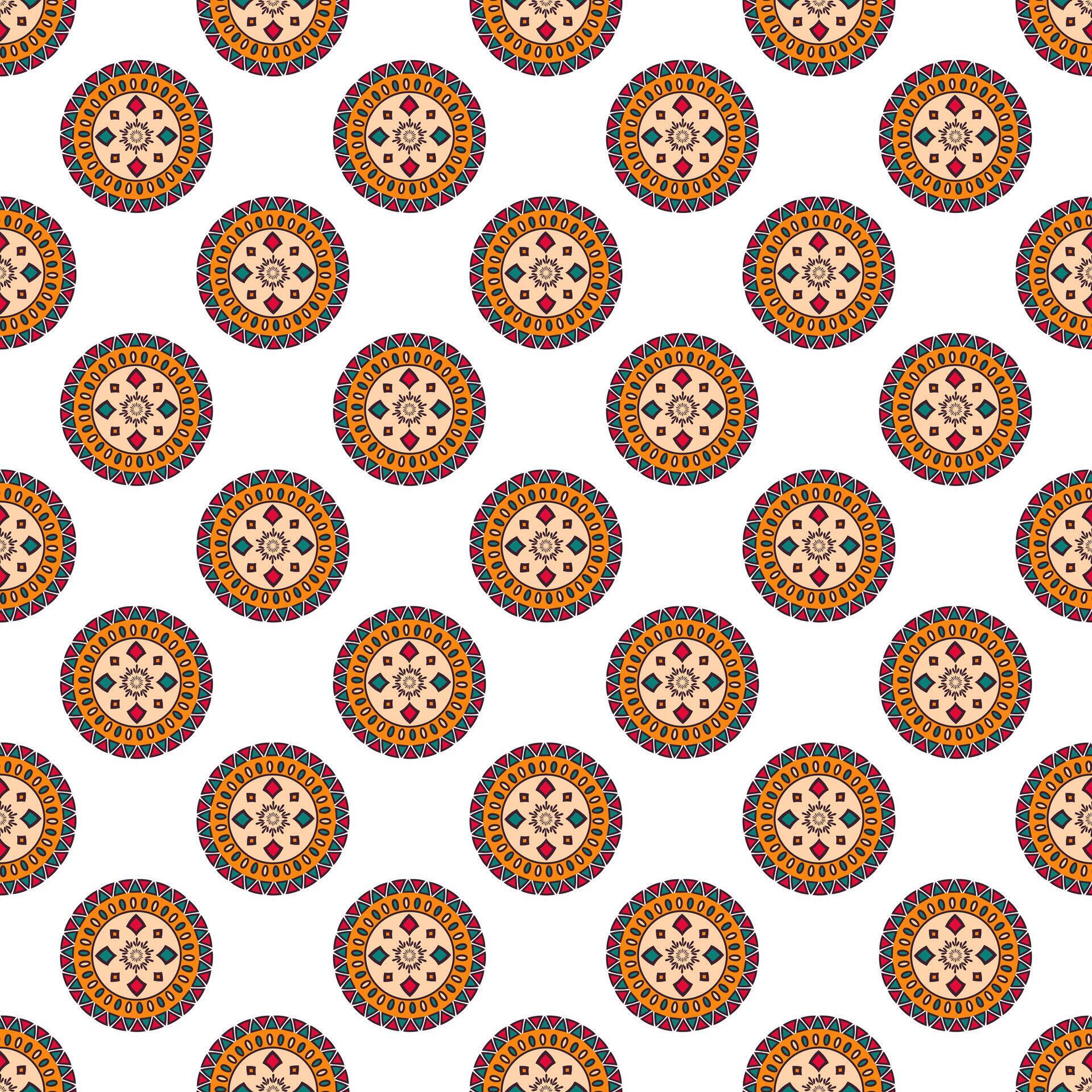 Seamless pattern flower mandala Stock Free