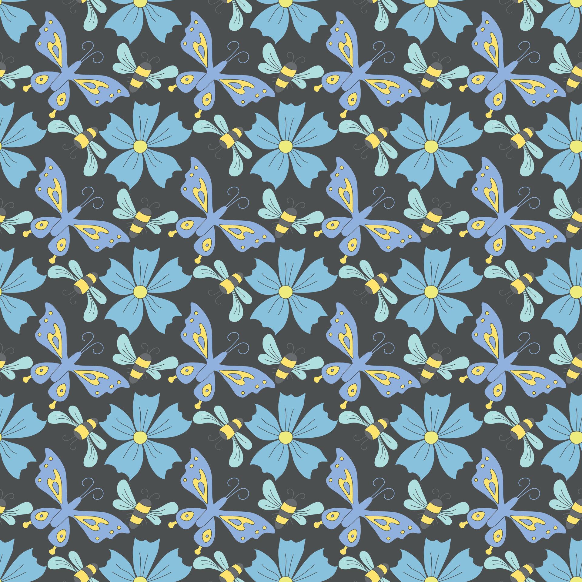 Spring floral pattern. Seamless pattern with flowers Stock Free