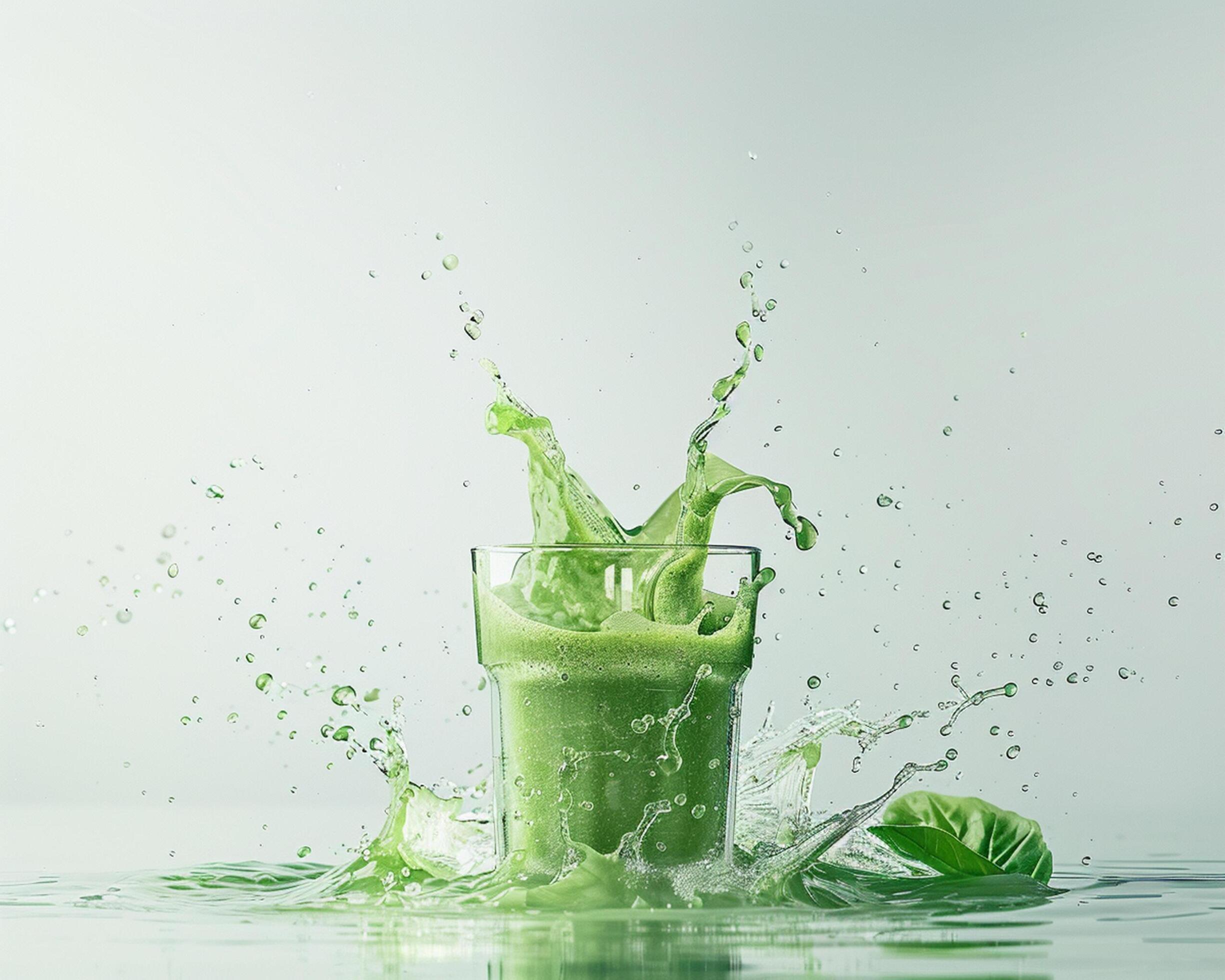 green smoothie splash Stock Free