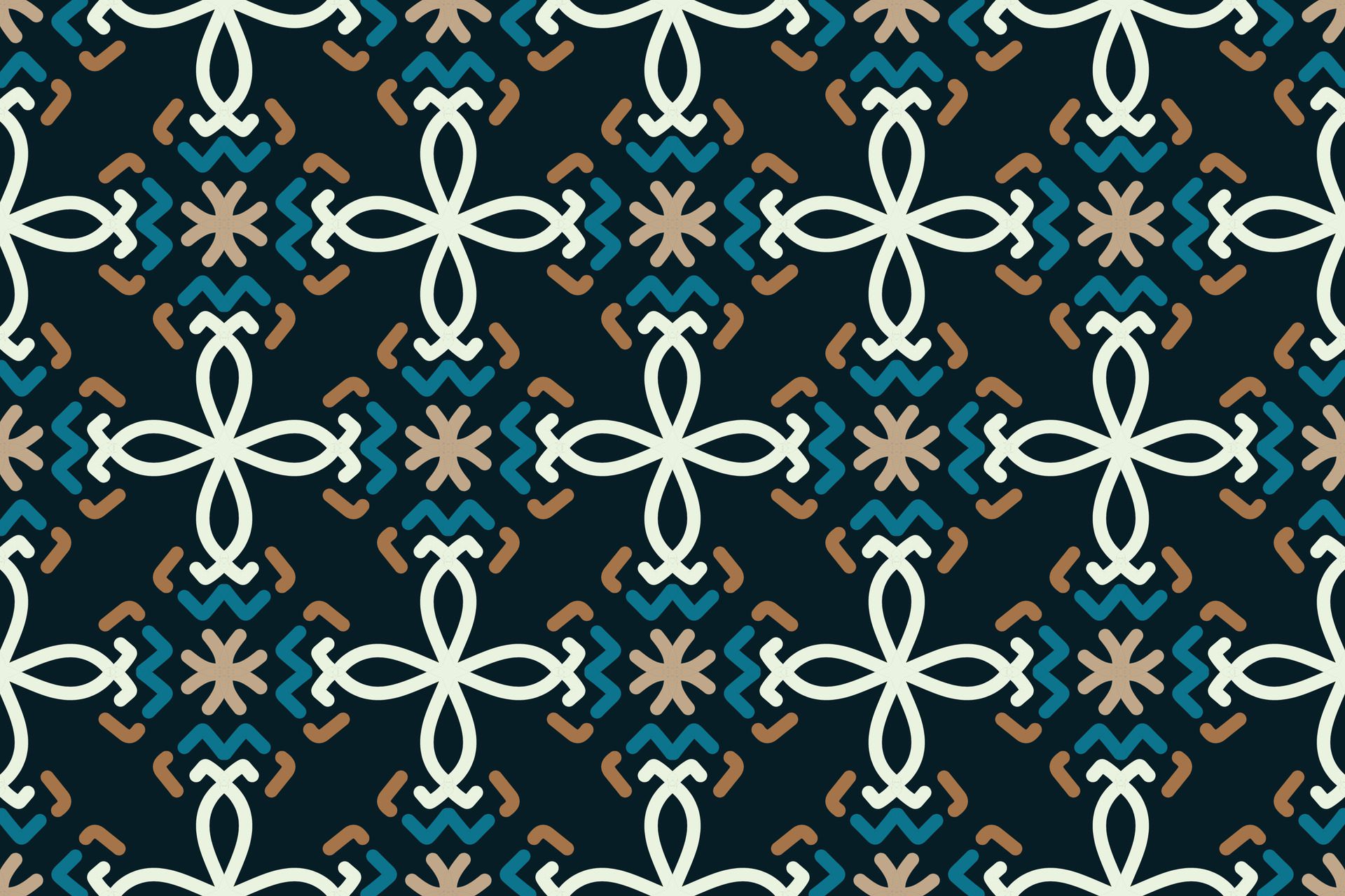 vintage seamless pattern with blue color Free Vector