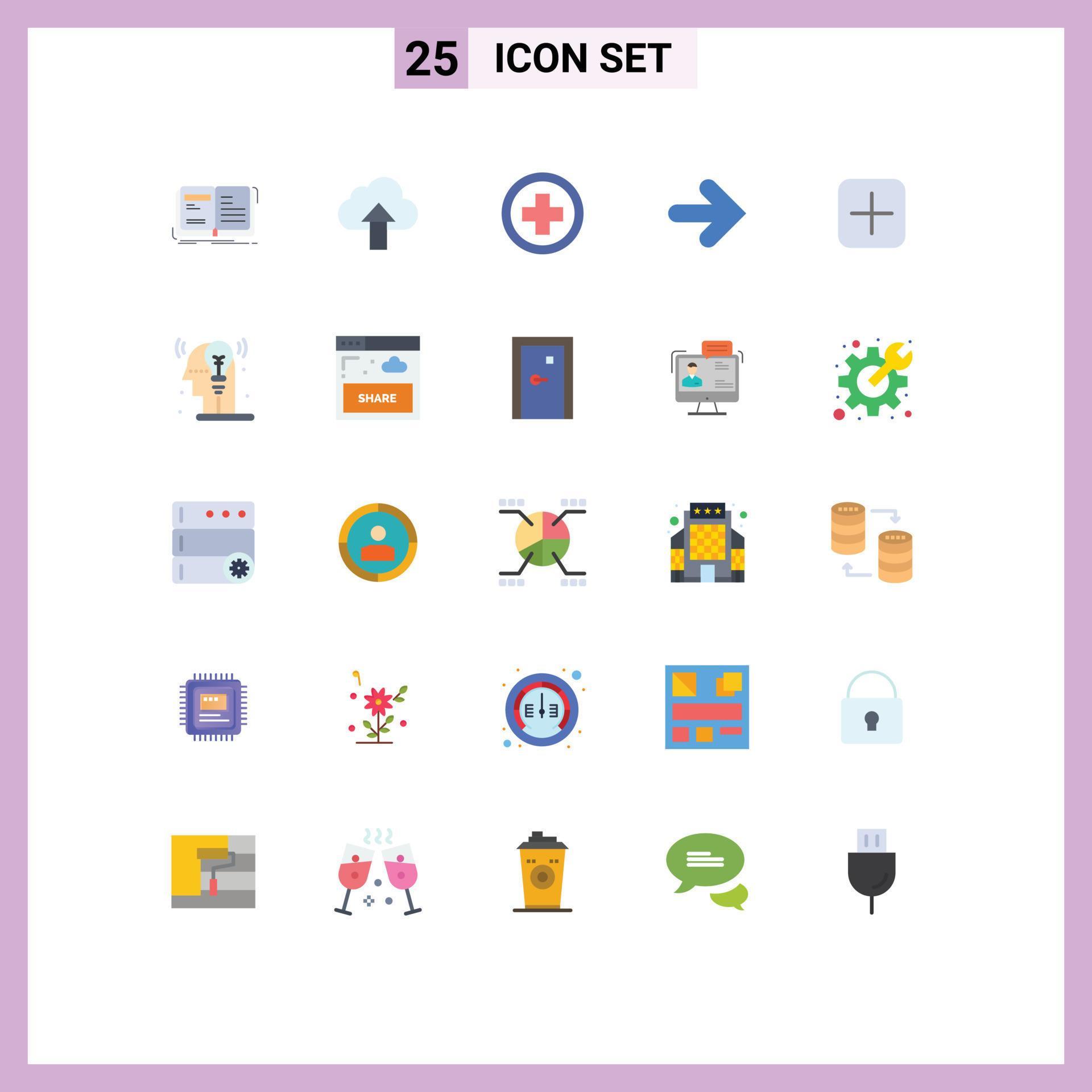 
									User Interface Pack of 25 Basic Flat Colors of instagram arrows cloud forward sign Editable Vector Design Elements Stock Free and Free SVG