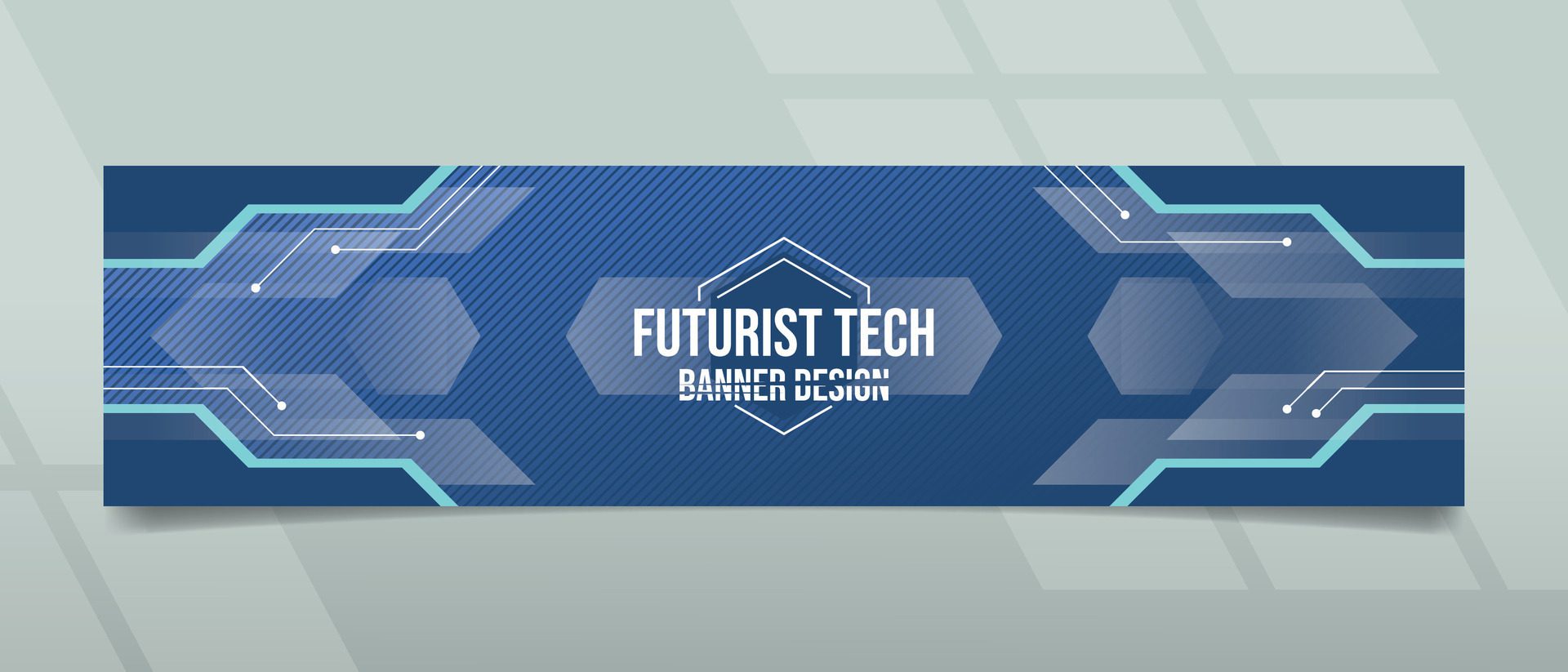 Futurist Tech Banner Design Free Vector