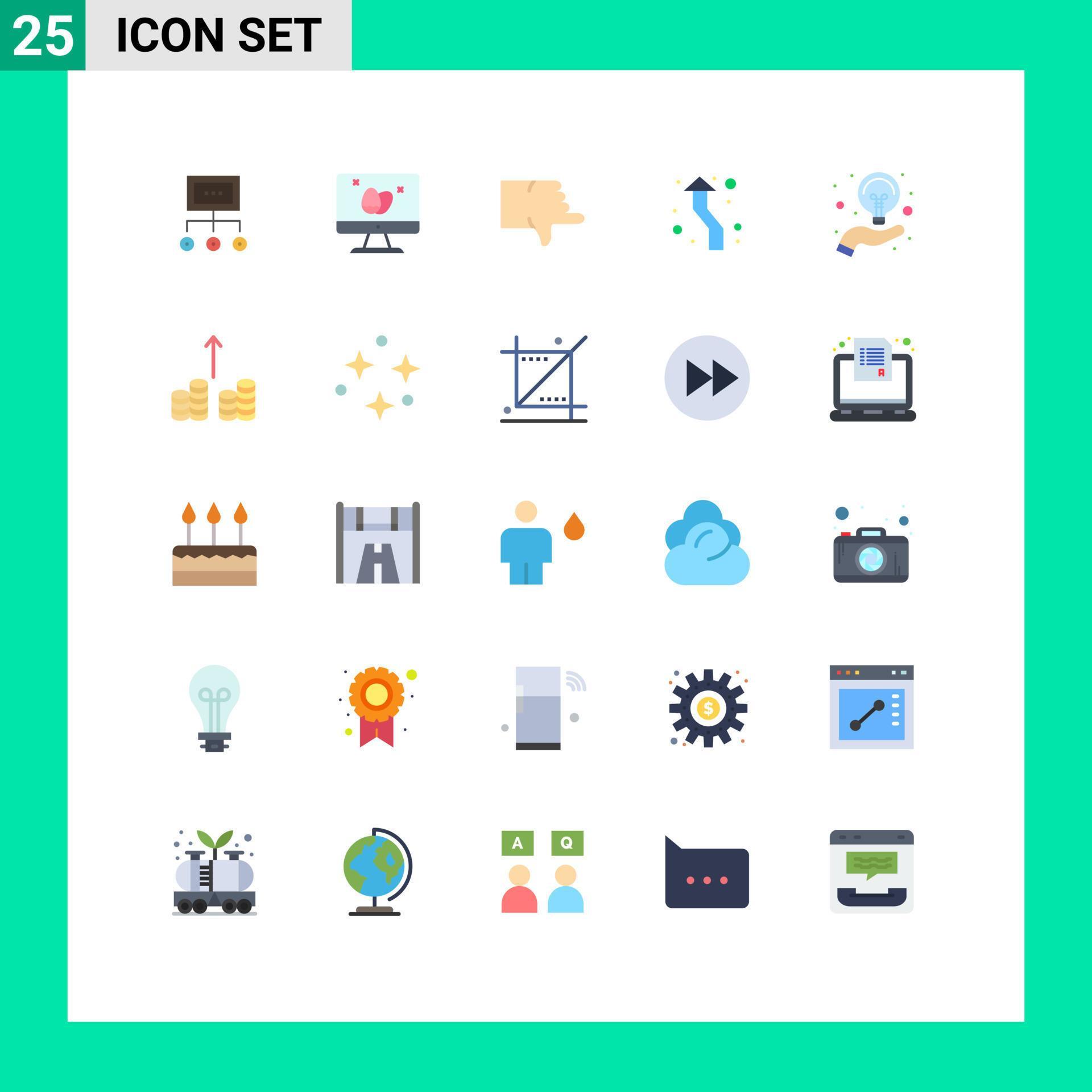 25 Creative Icons Modern Signs and Symbols of arrows vote monitor thumbs dislike Editable Vector Design Elements Stock Free