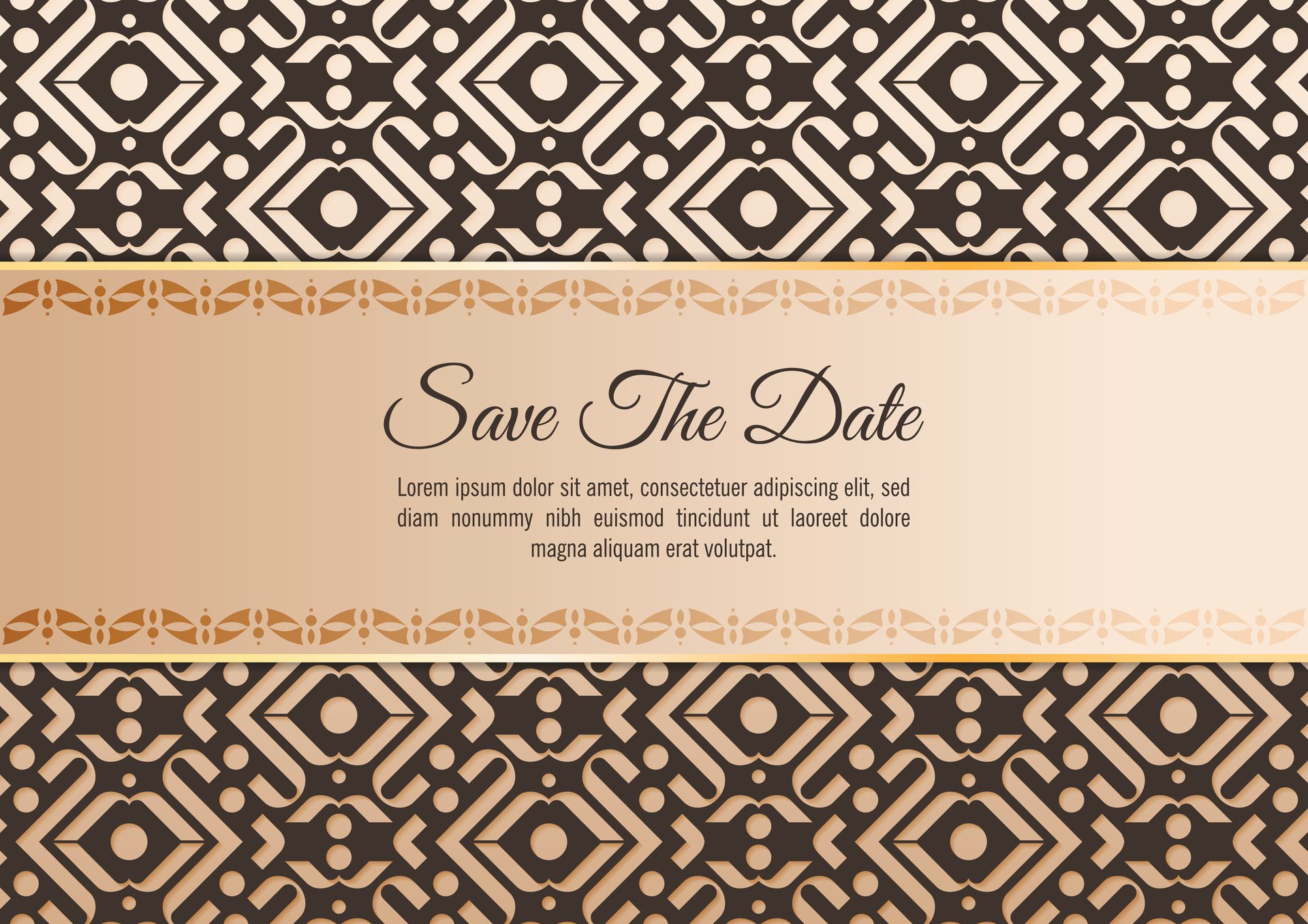 luxury invitation background style ornamental pattern Free Vector