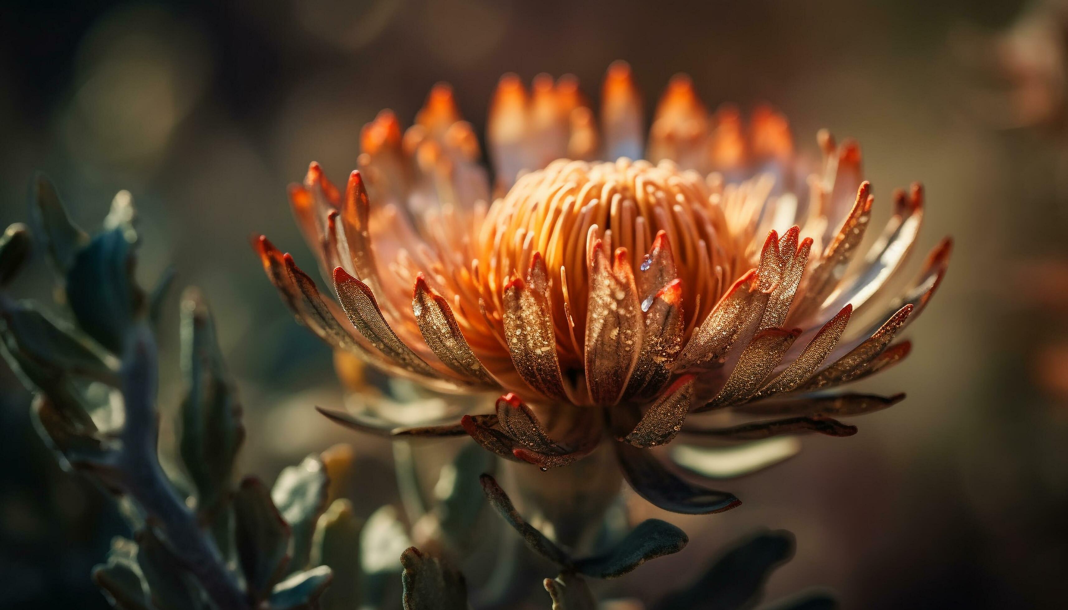 Single flower in nature beauty, up close generated by AI Stock Free