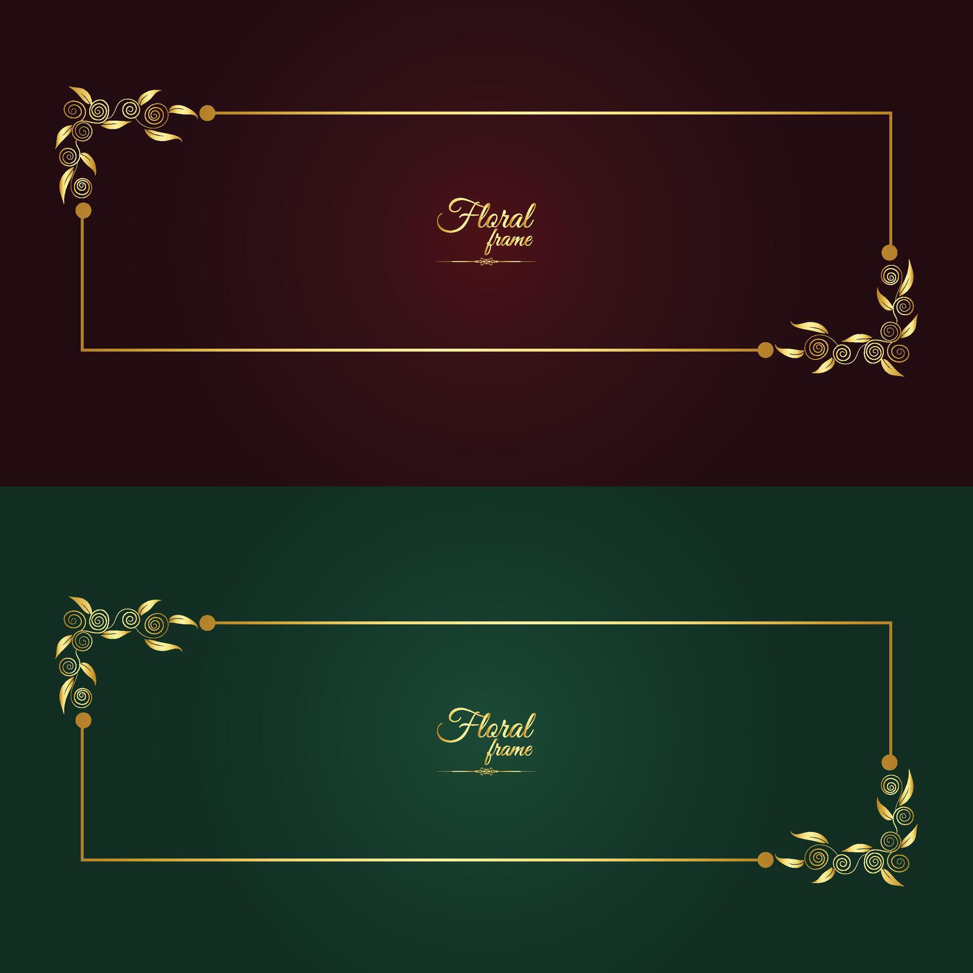 Stock Free Flower Decorative Gold Frames And luxury Floral frame Stock Free