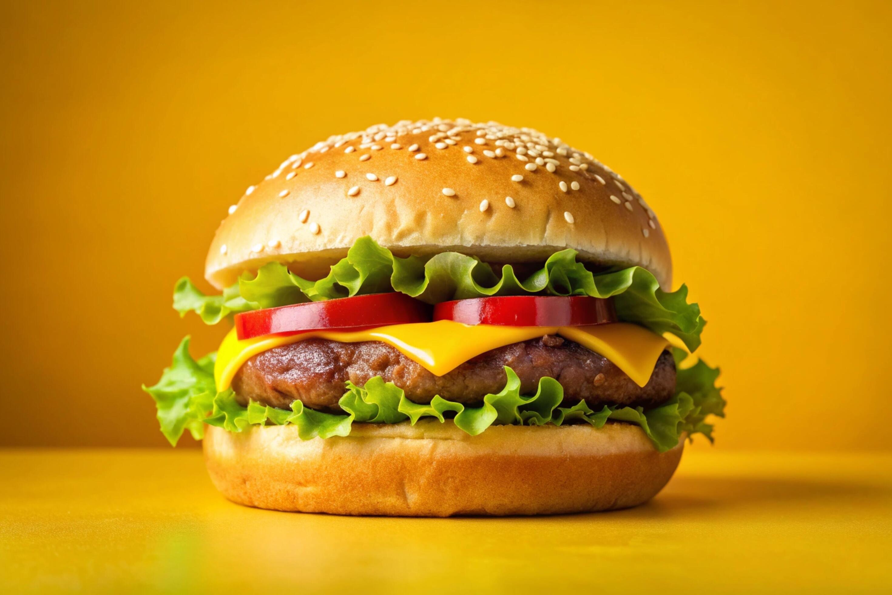 Burger photo isolated on clean background Stock Free