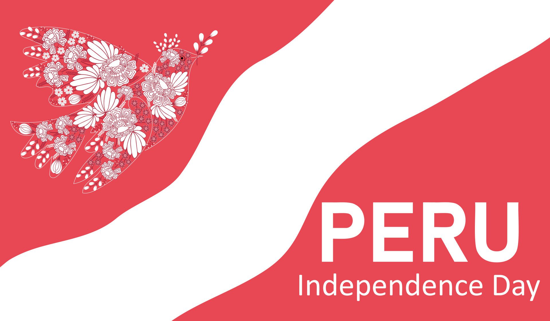 Anniversary banner Independence Day of Peru. Free Vector