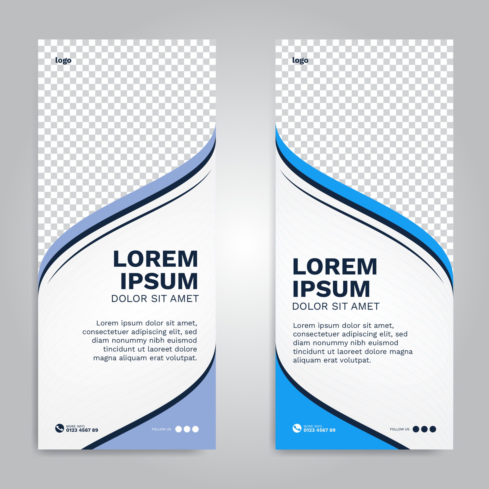 simple set of modern vertical banners Free Vector