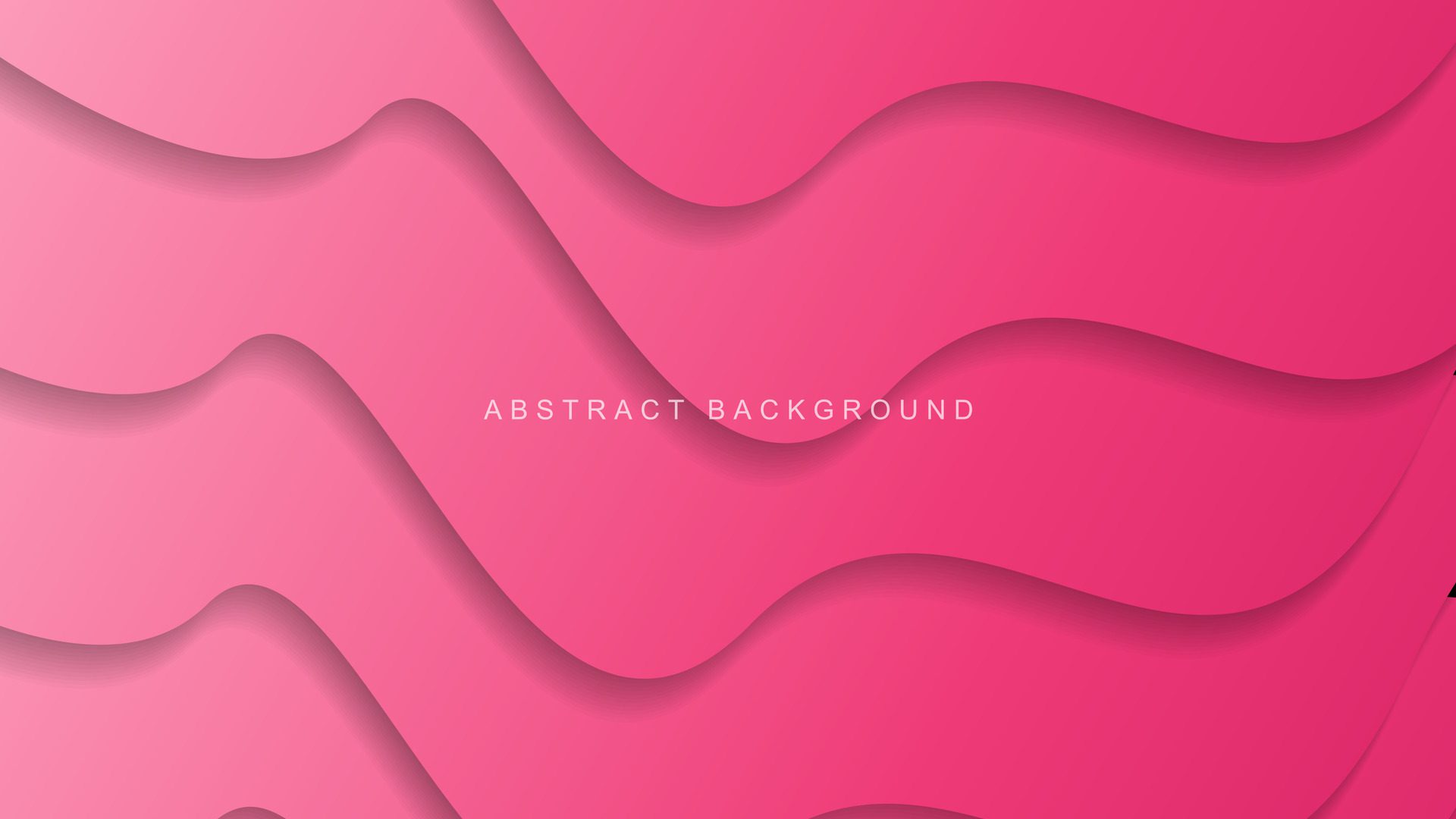 Pink paper waves abstract banner design. minimalist pastel wavy background Free Vector