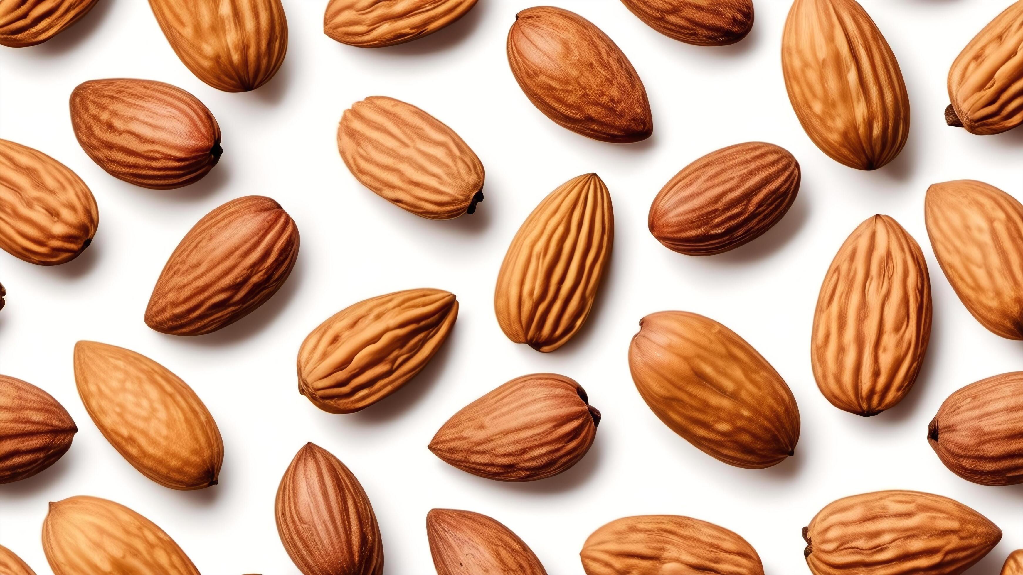 almond on a clean white background Stock Free