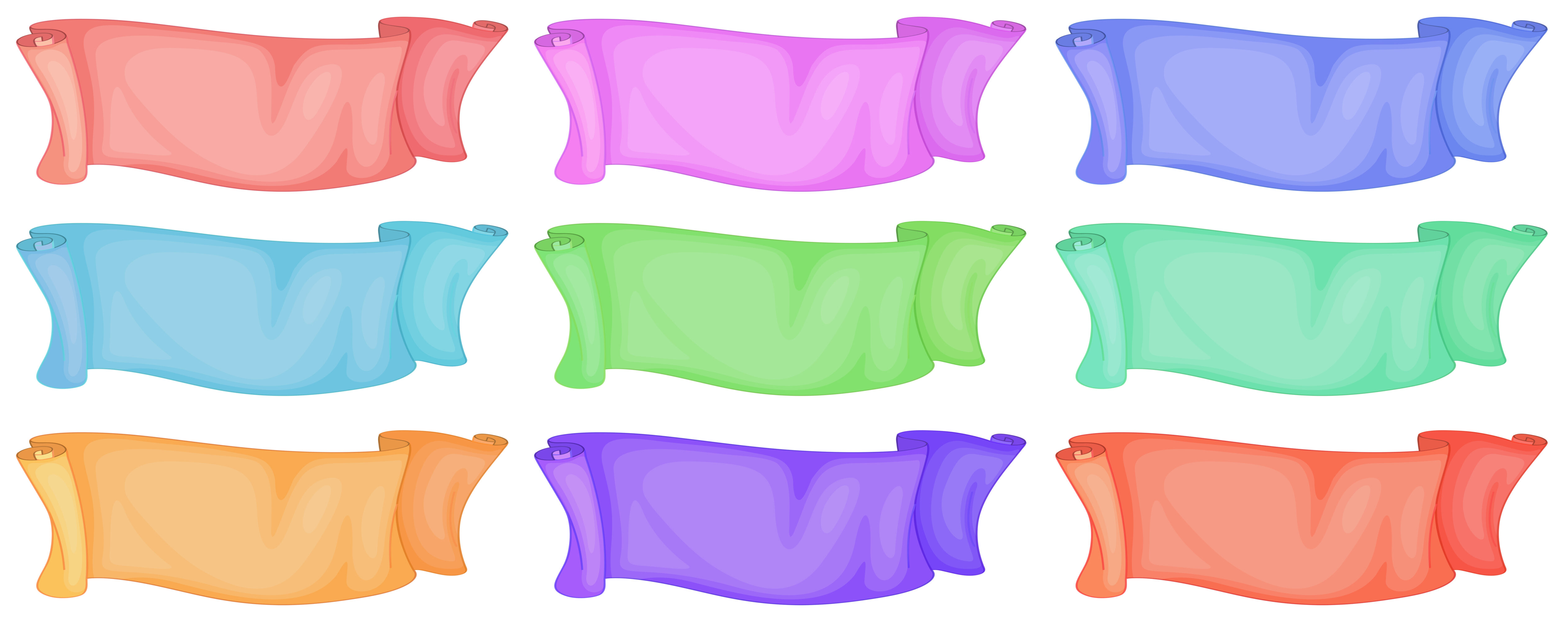 Nine empty banners Free Vector