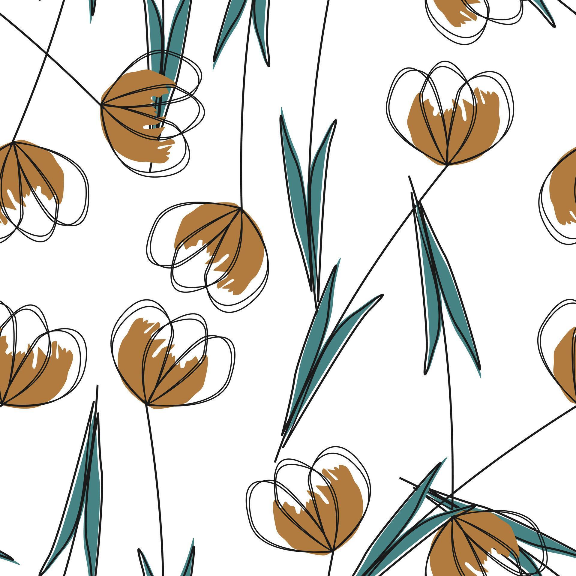 Flower seamless pattern. nature background Stock Free