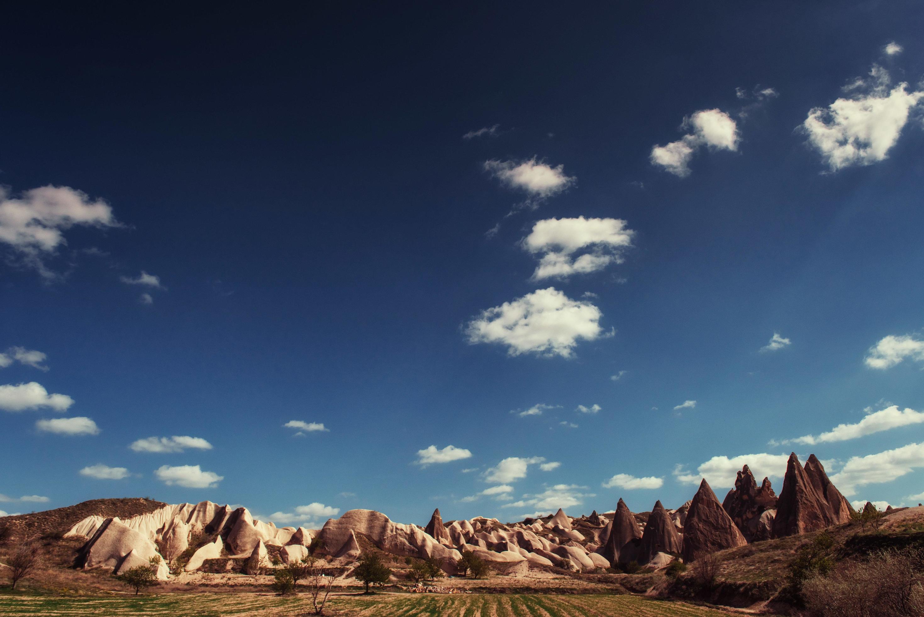 Amazing sunset over Cappadocia. Turkey. Europe Stock Free