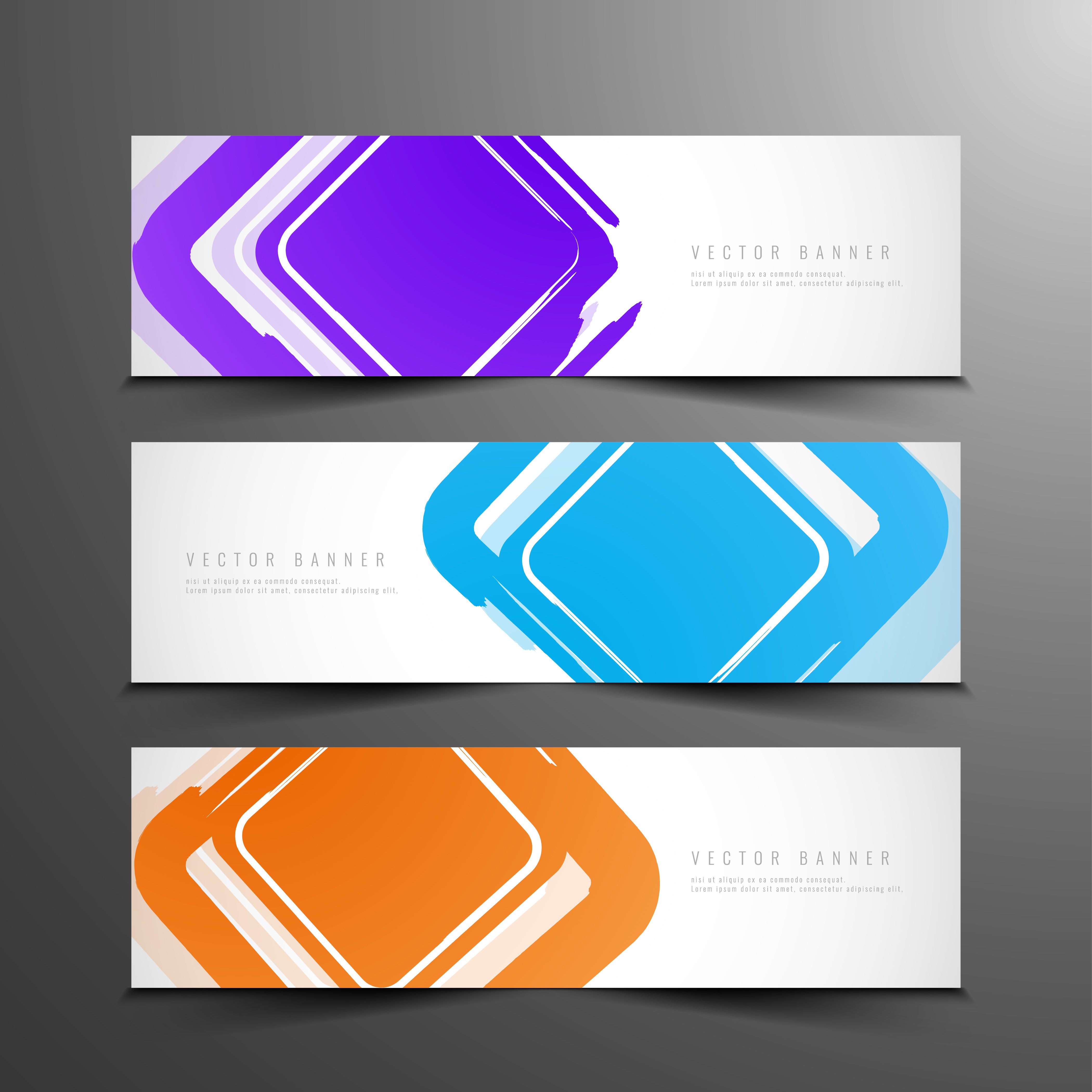 Abstract modern banners set Free Vector