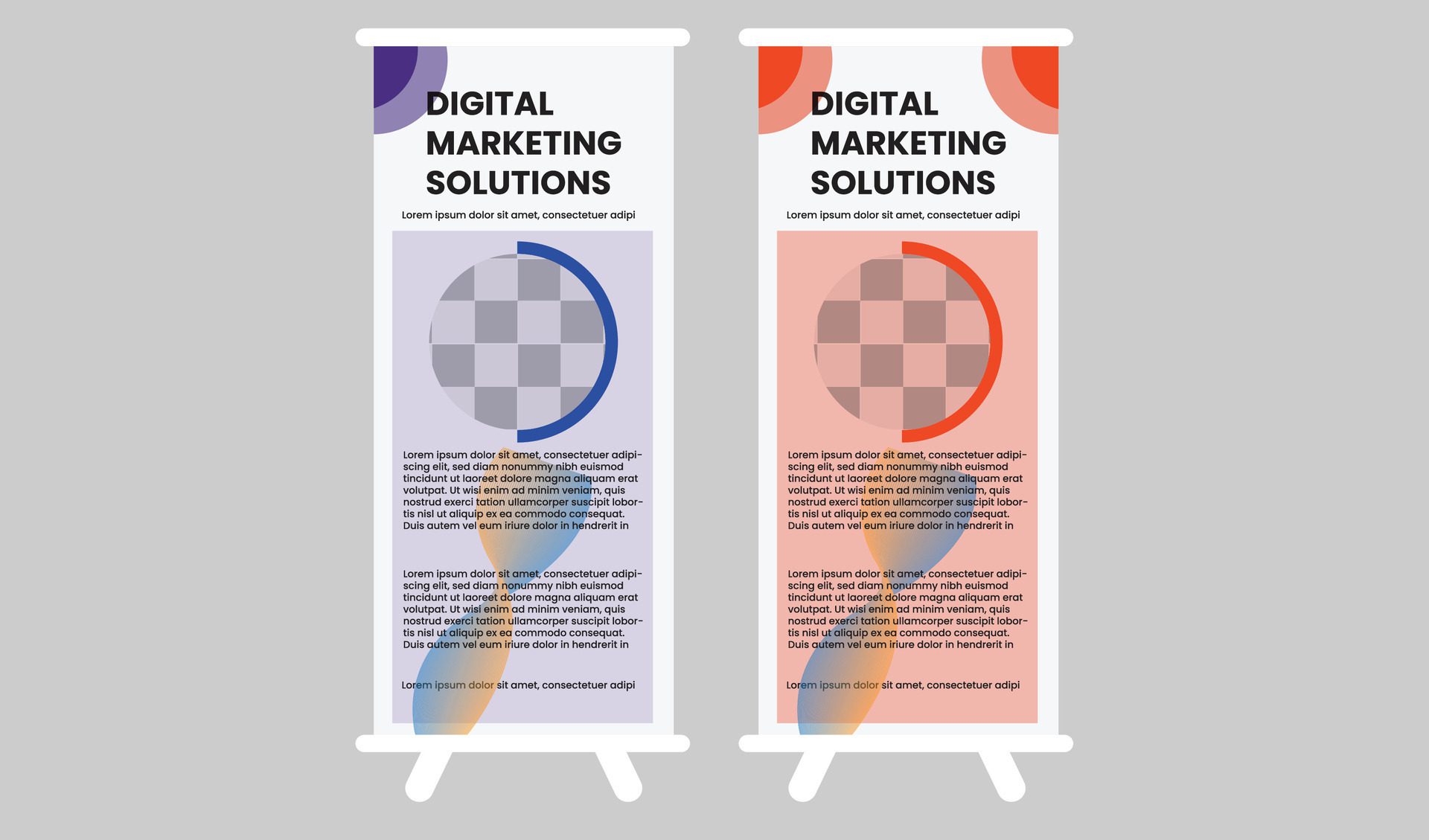 DIGITAL MARKETING ROLL UP BANNER Free Vector