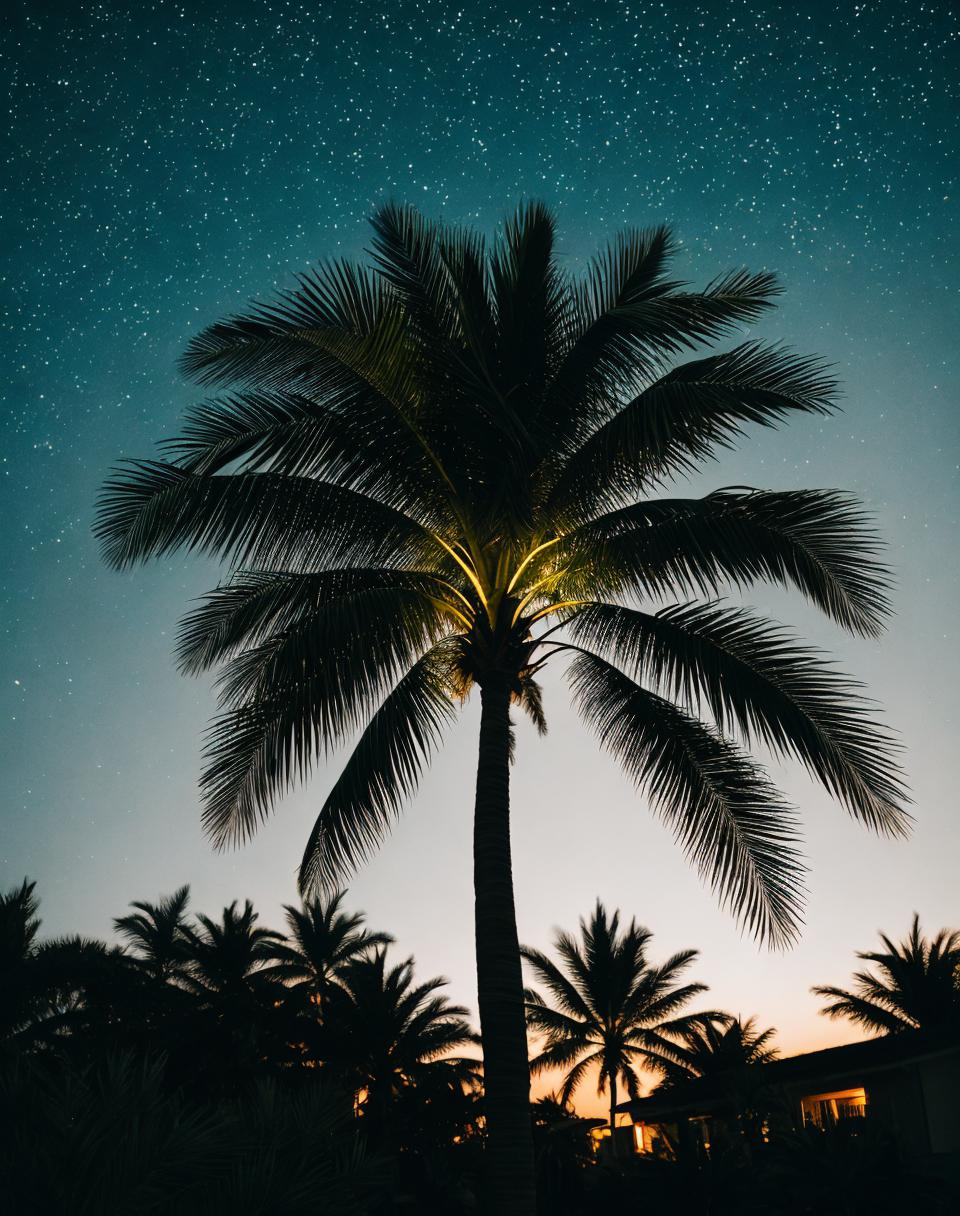 Palm tree leaves in by @ai_generated