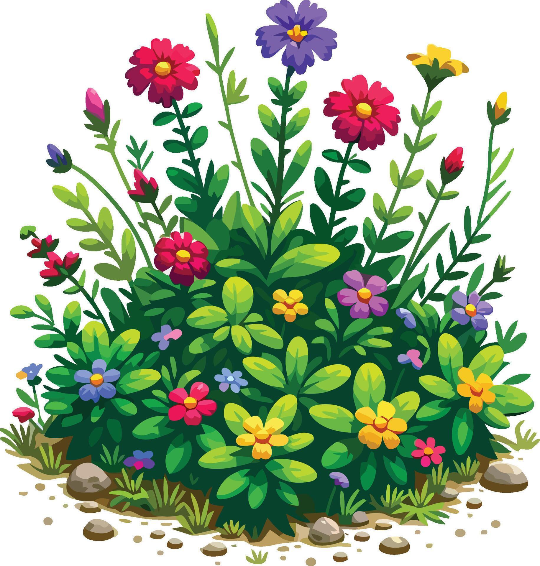 clipart a flower bush high definition Stock Free