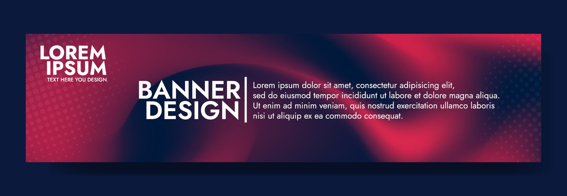 Gradient blurred banner in shades of dark red. Ideal for web banners, social media posts, or any design project that requires a calming backdrop Free Vector