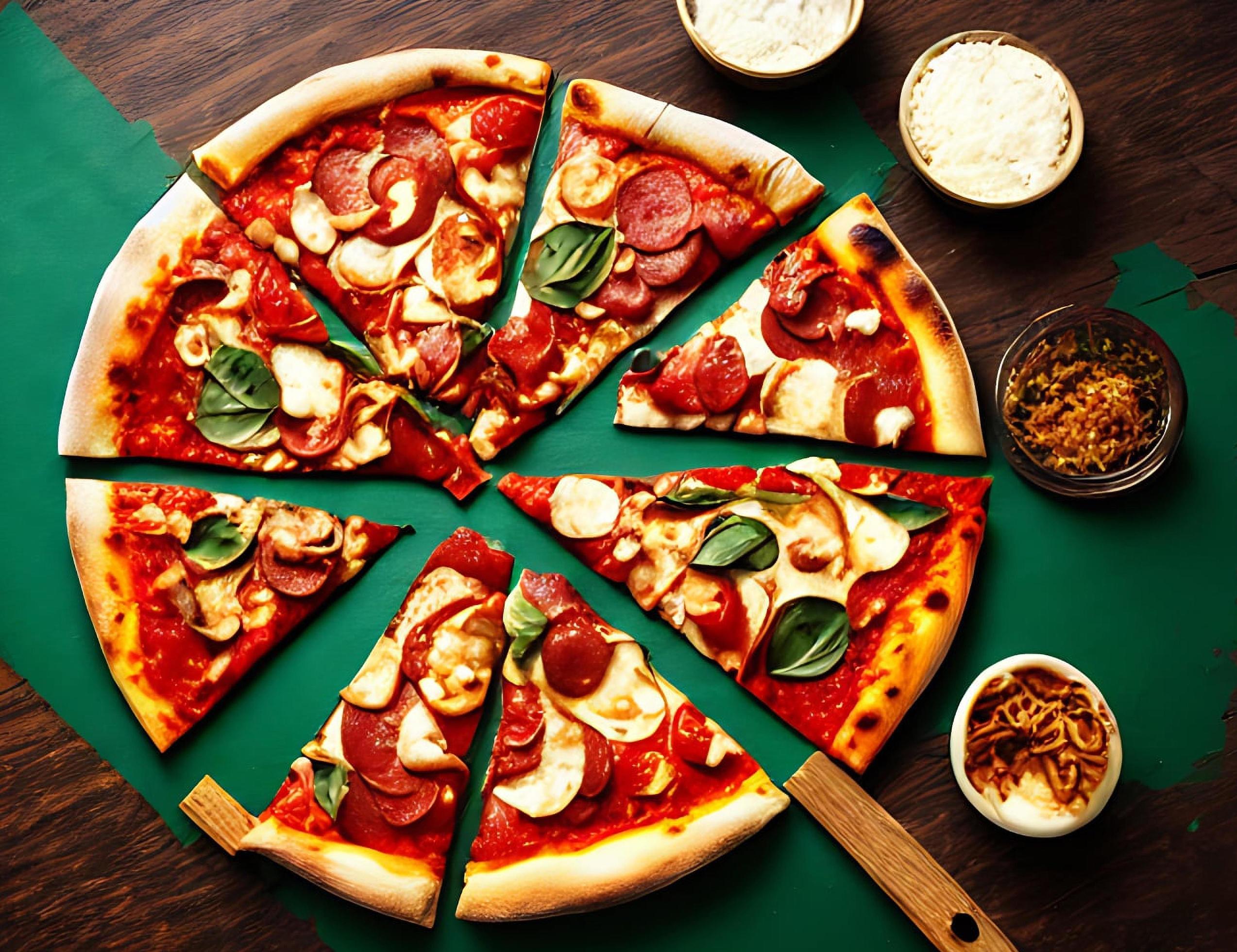 Pizza. Traditional Italian cuisine fast food. Stock Free