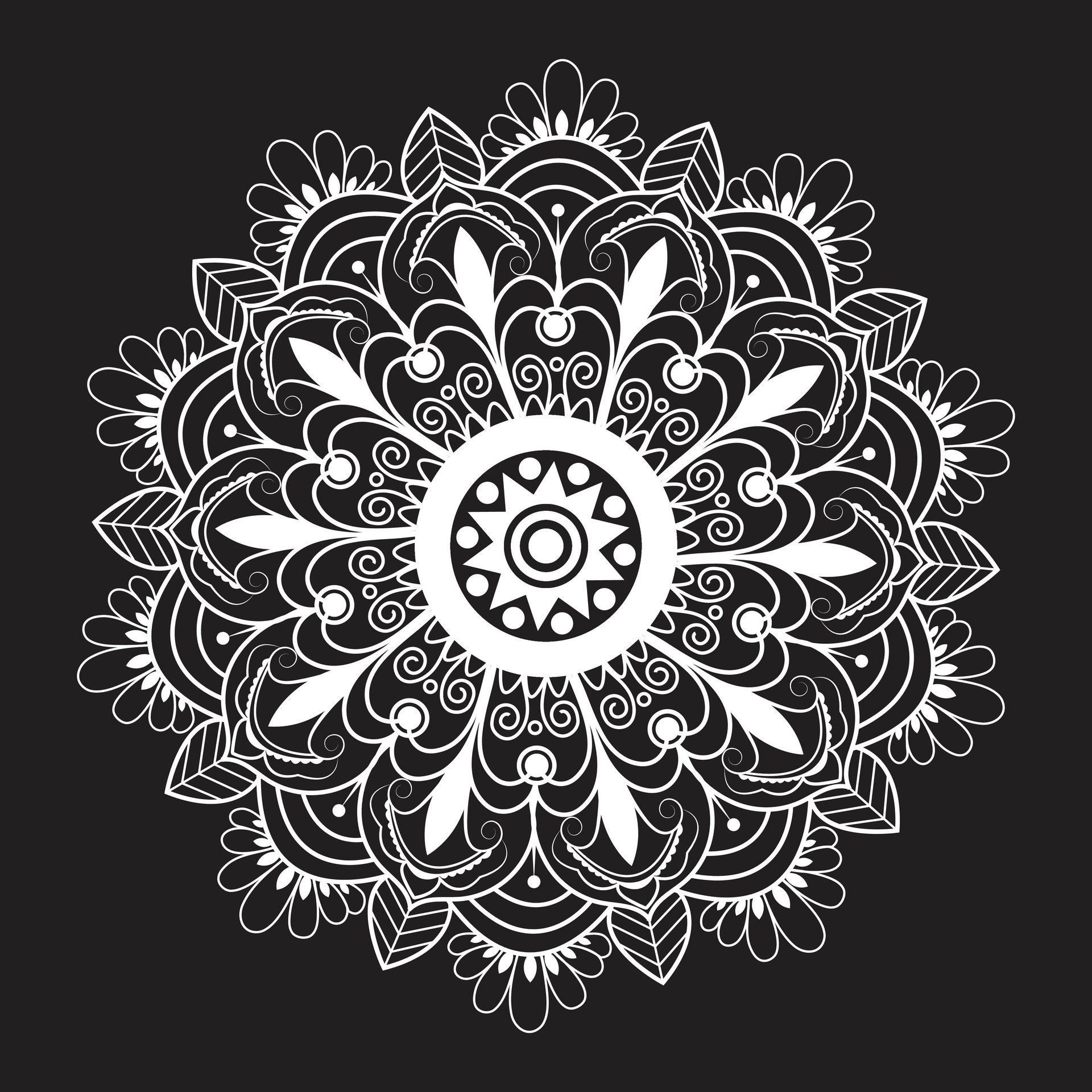 Simple creative circle template eps mandala patterns for free download Free Vector