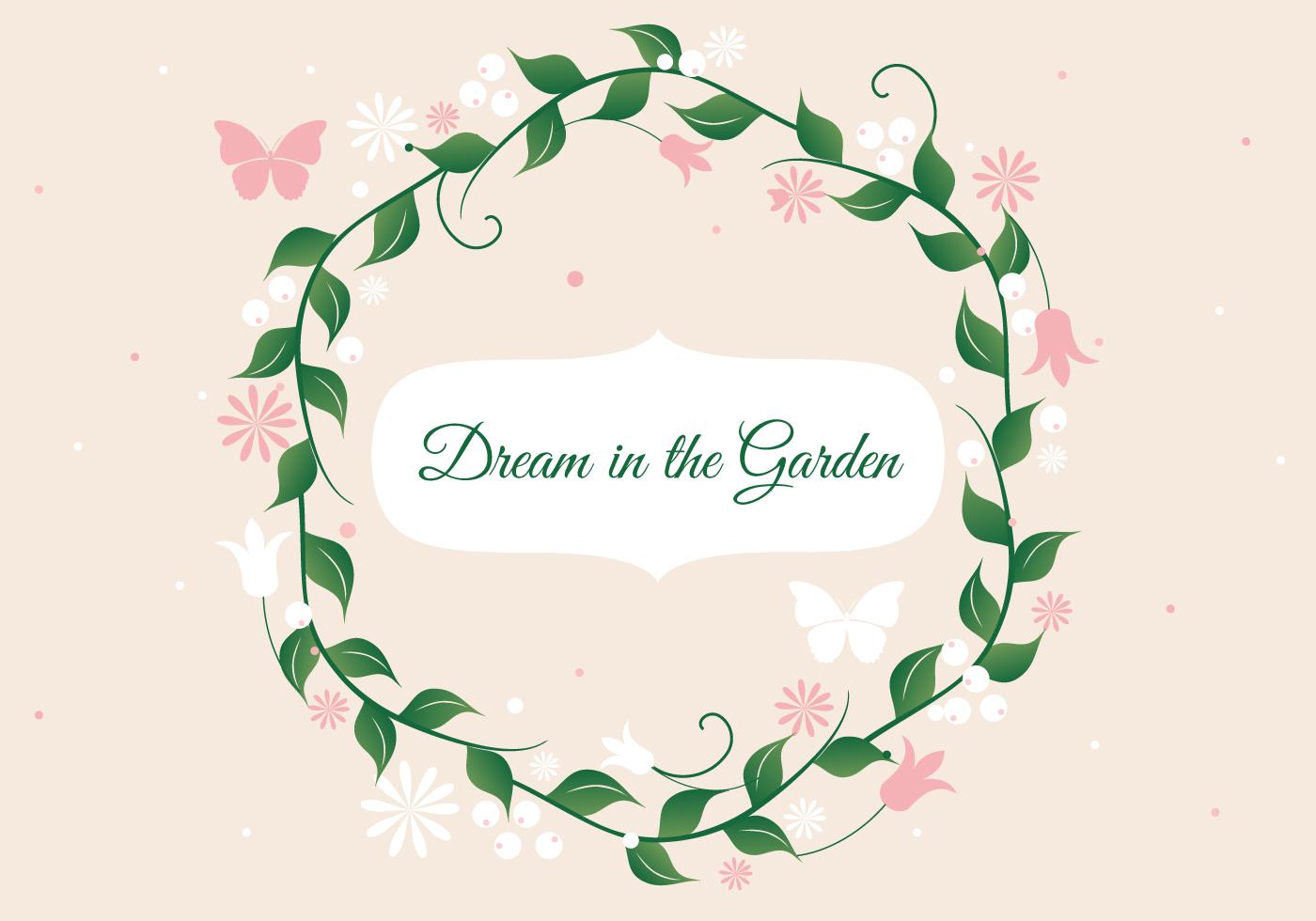 Free Spring Flower Wreath Background Stock Free and Free SVG