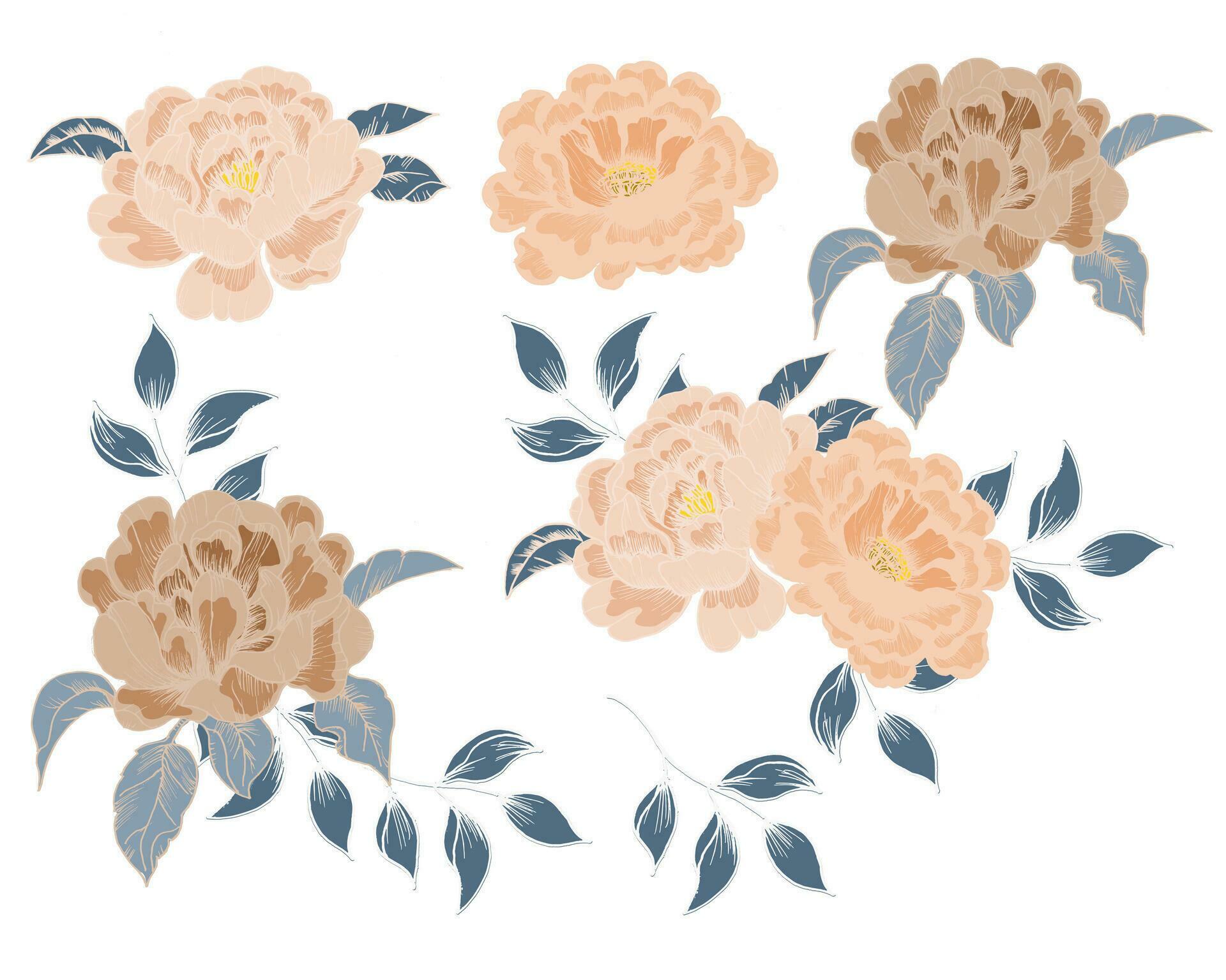 Vintage Blooming Rose Hand Drawn Flower Stock Free and Free SVG