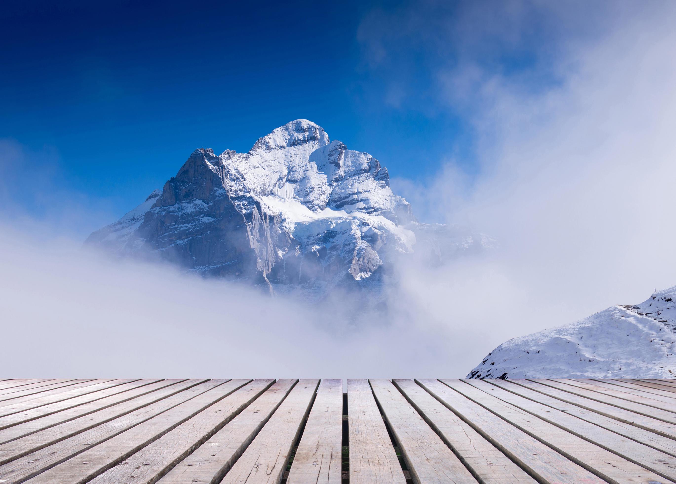 first mountain grindelwald switzerland Stock Free