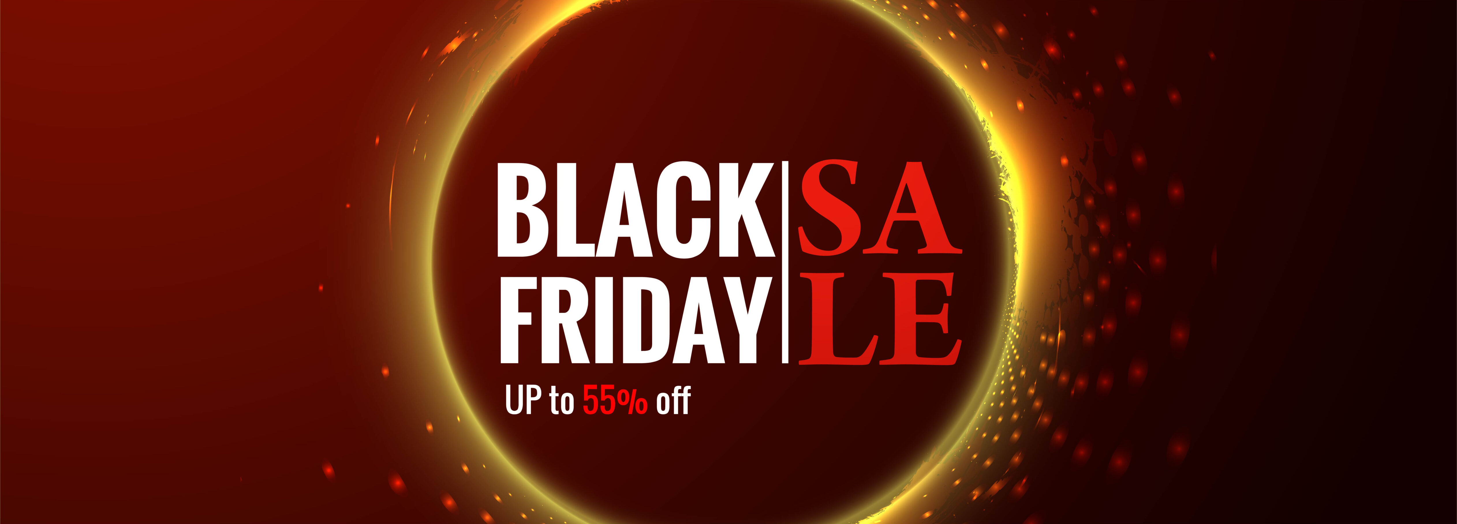 Black Friday Poster or banner sale promotion background Free Vector