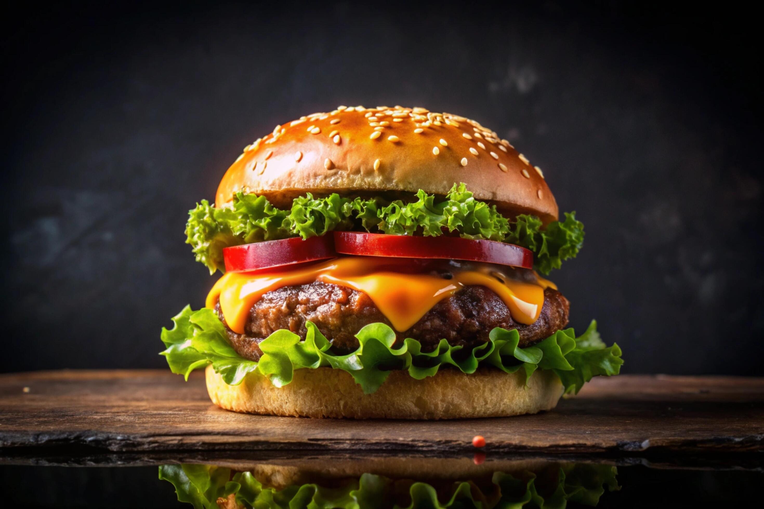 Burger photo isolated on clean background Stock Free