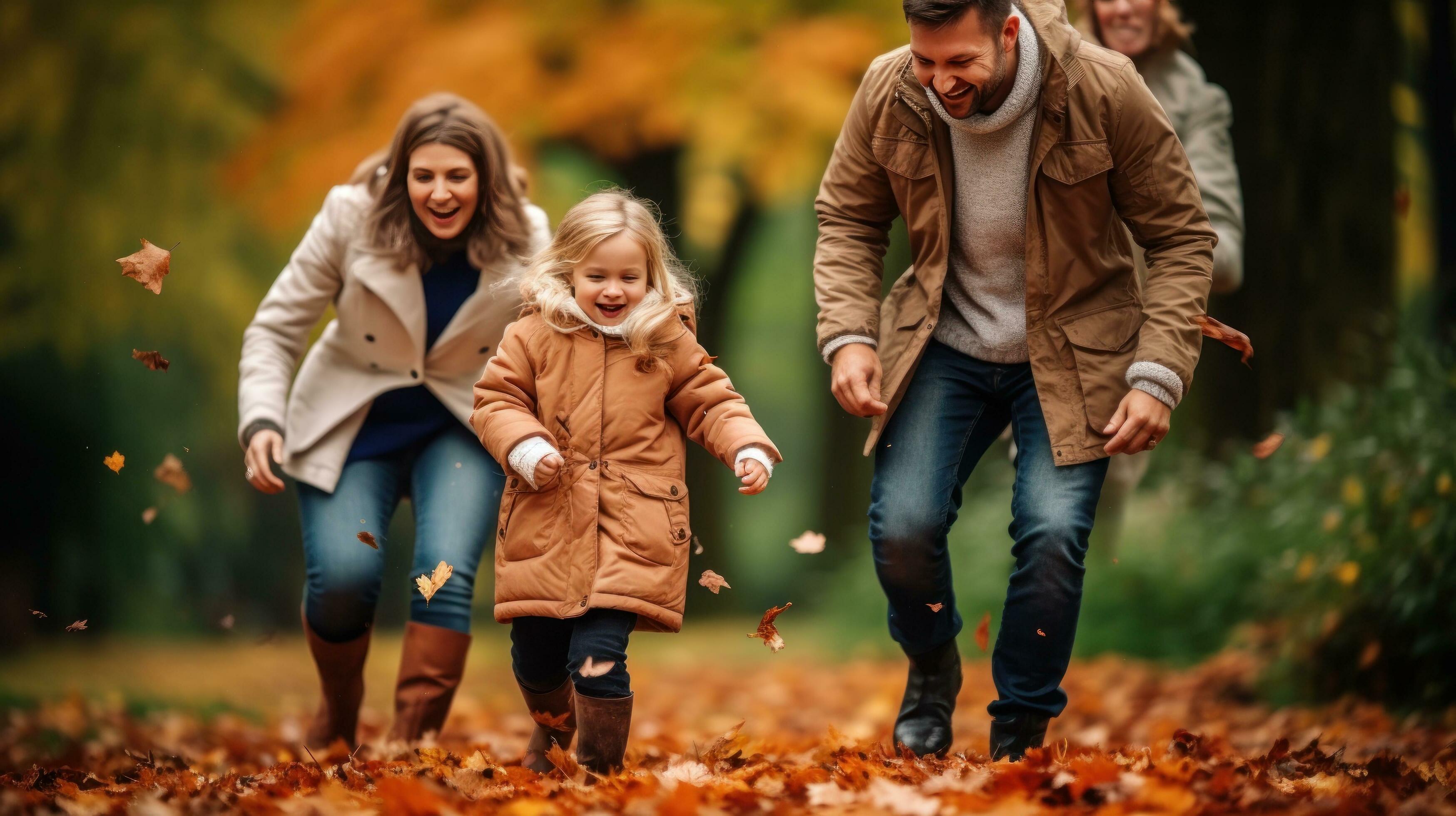 Happy family in the park Stock Free