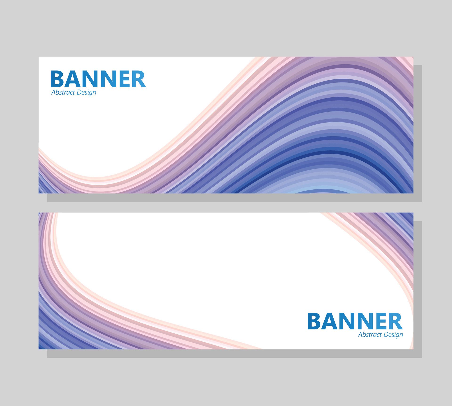 colorful abstract wave banner design Free Vector