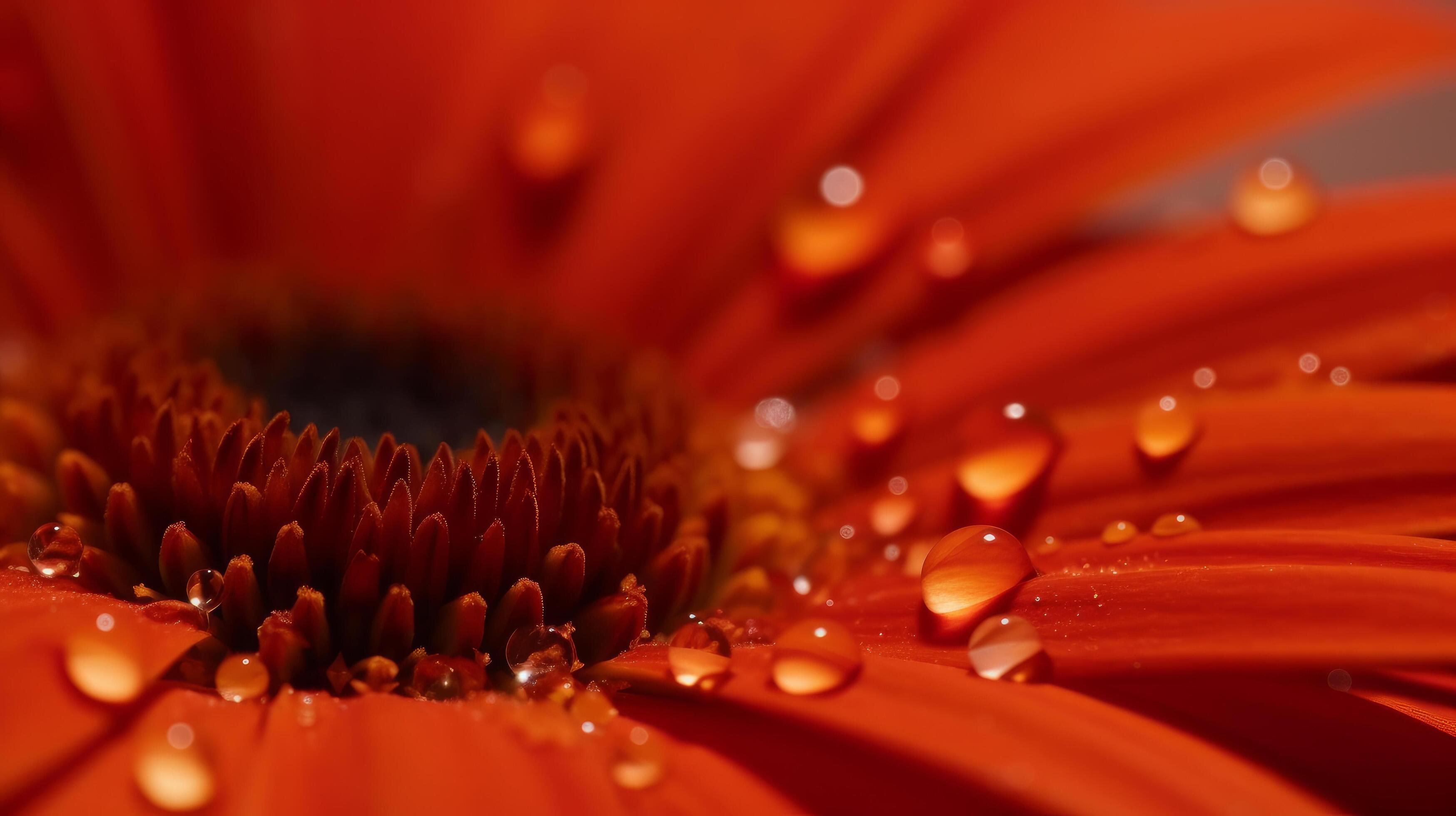 Orange gerbera flower. Illustration Stock Free