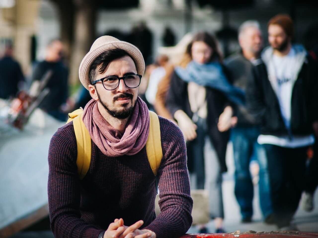 Hipster Man Crowd Stock Free