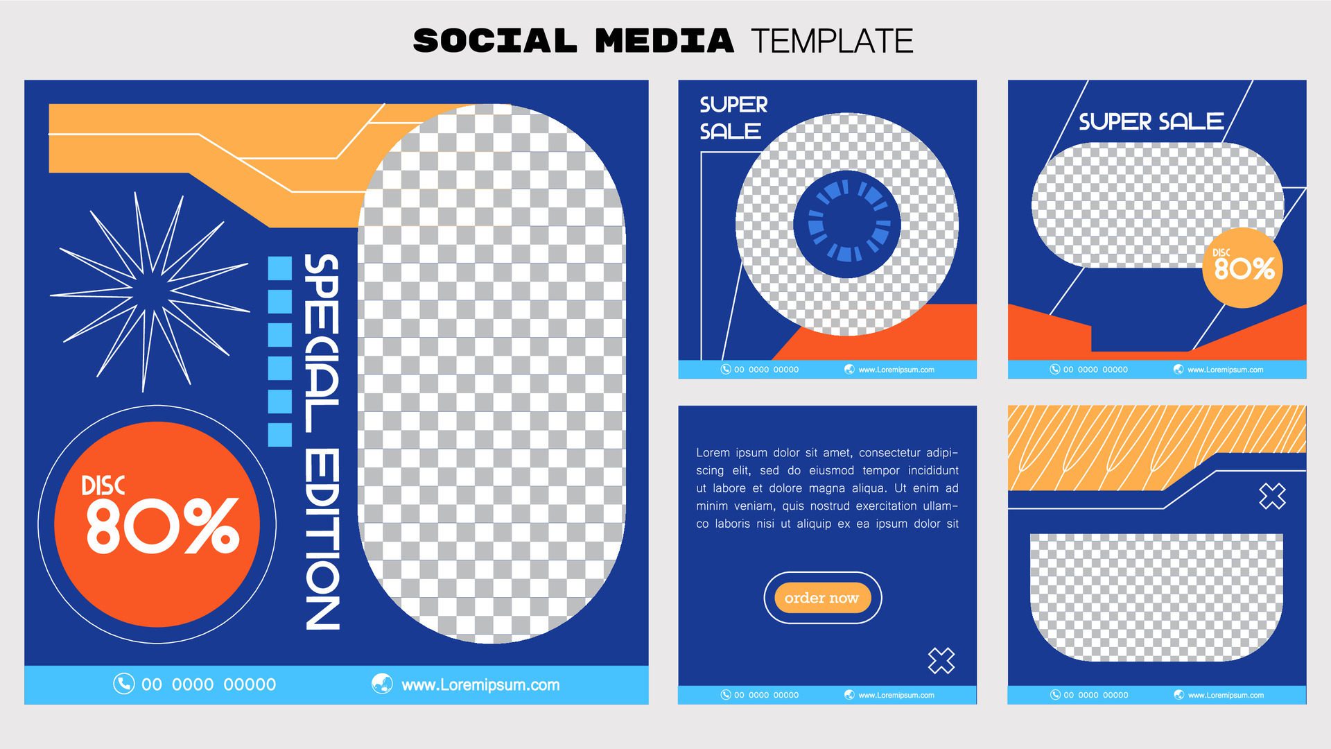 Social media post banner element sale promotion advertising. illustration vector. Modern and bright color design style. Free Vector