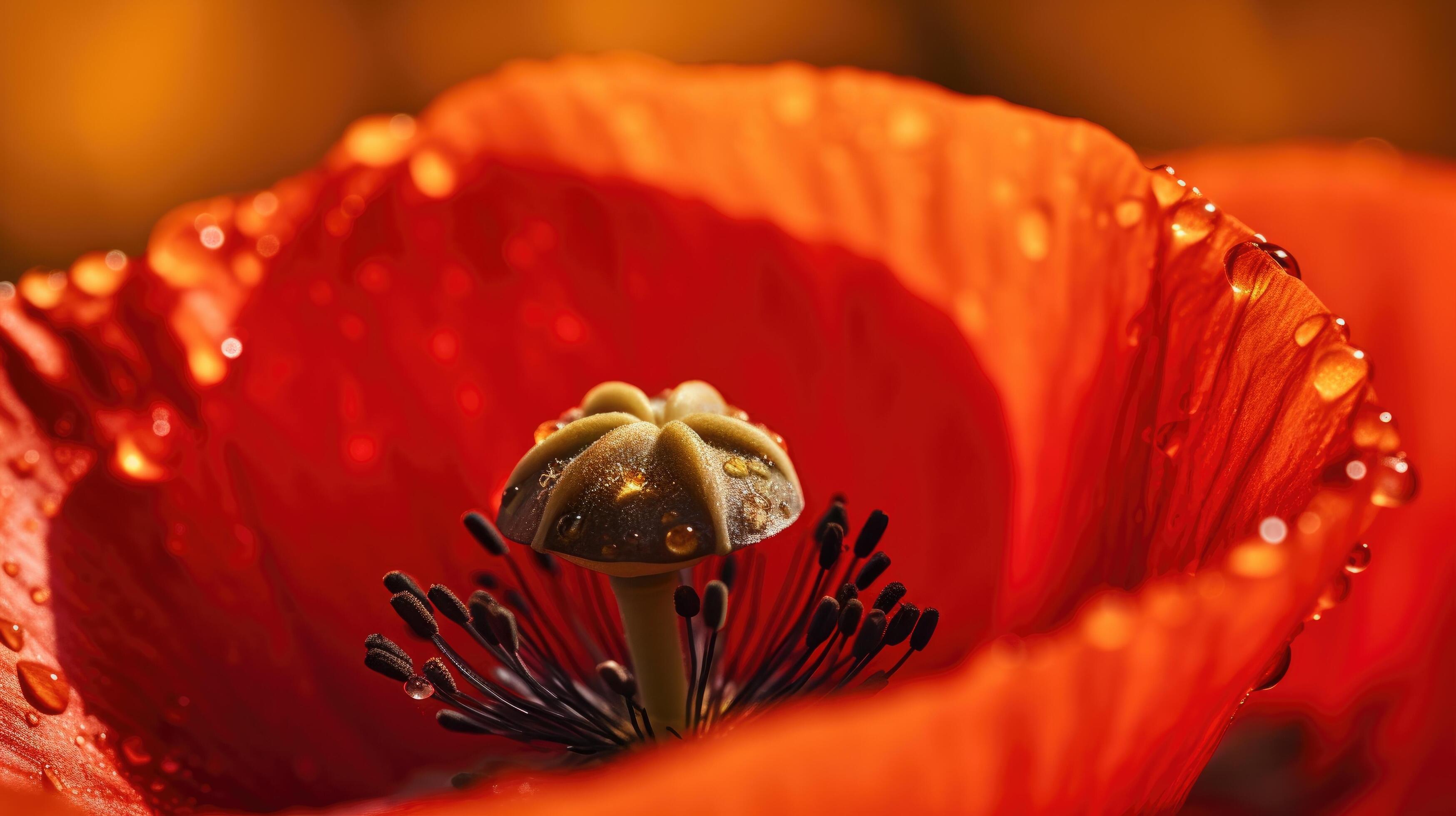 Poppy flowers. Illustration Stock Free