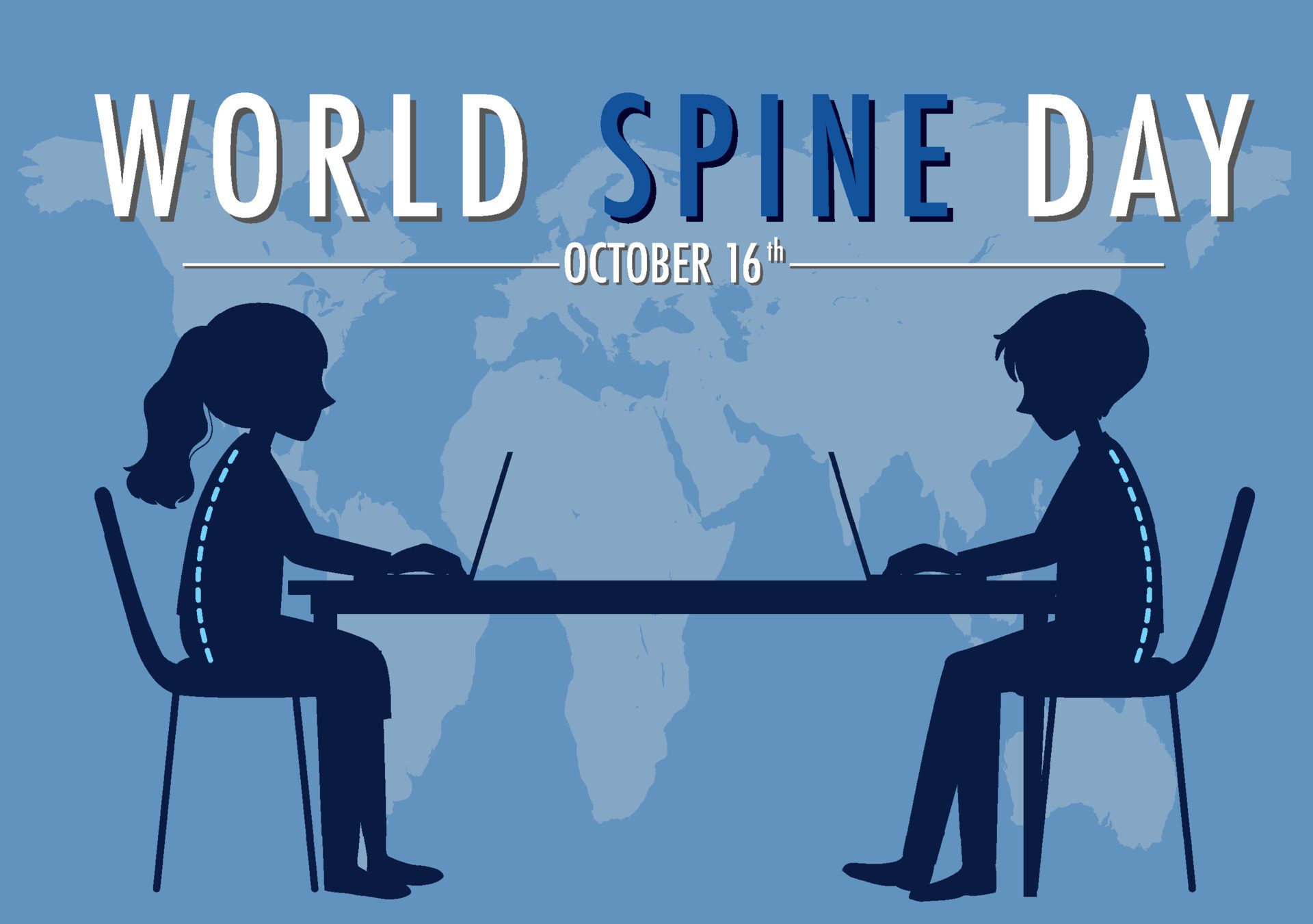 World Spine Day Banner Design Free Vector