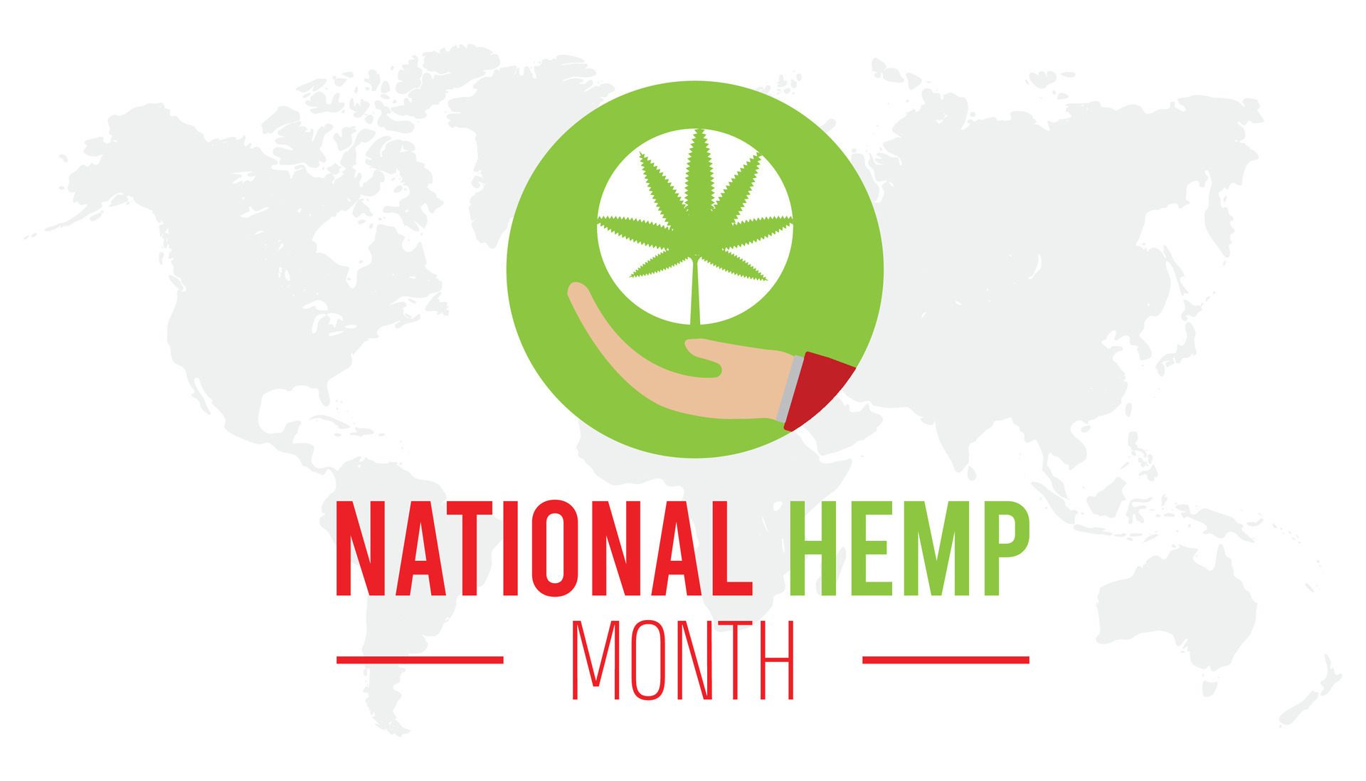 National Hemp month observed every year in July. Template for background, banner, card, poster with text inscription. Free Vector