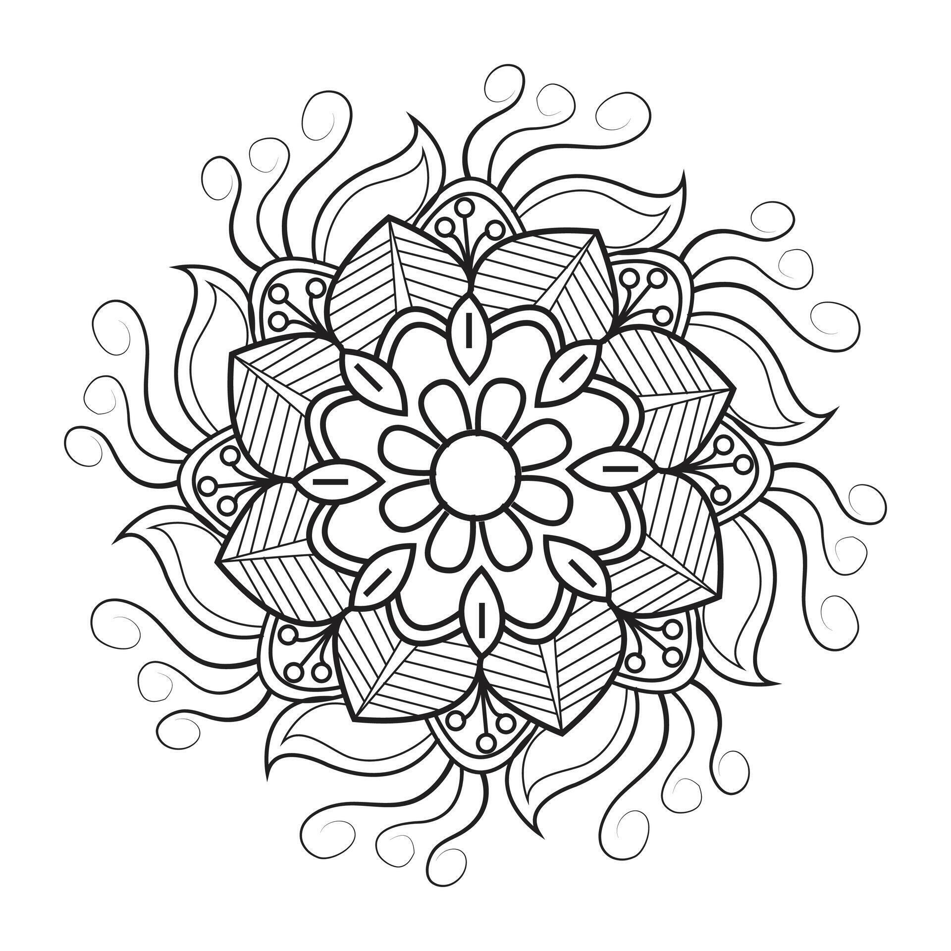 Easy creative mandala unique flower floral vector eps mandala patterns for free download Stock Free