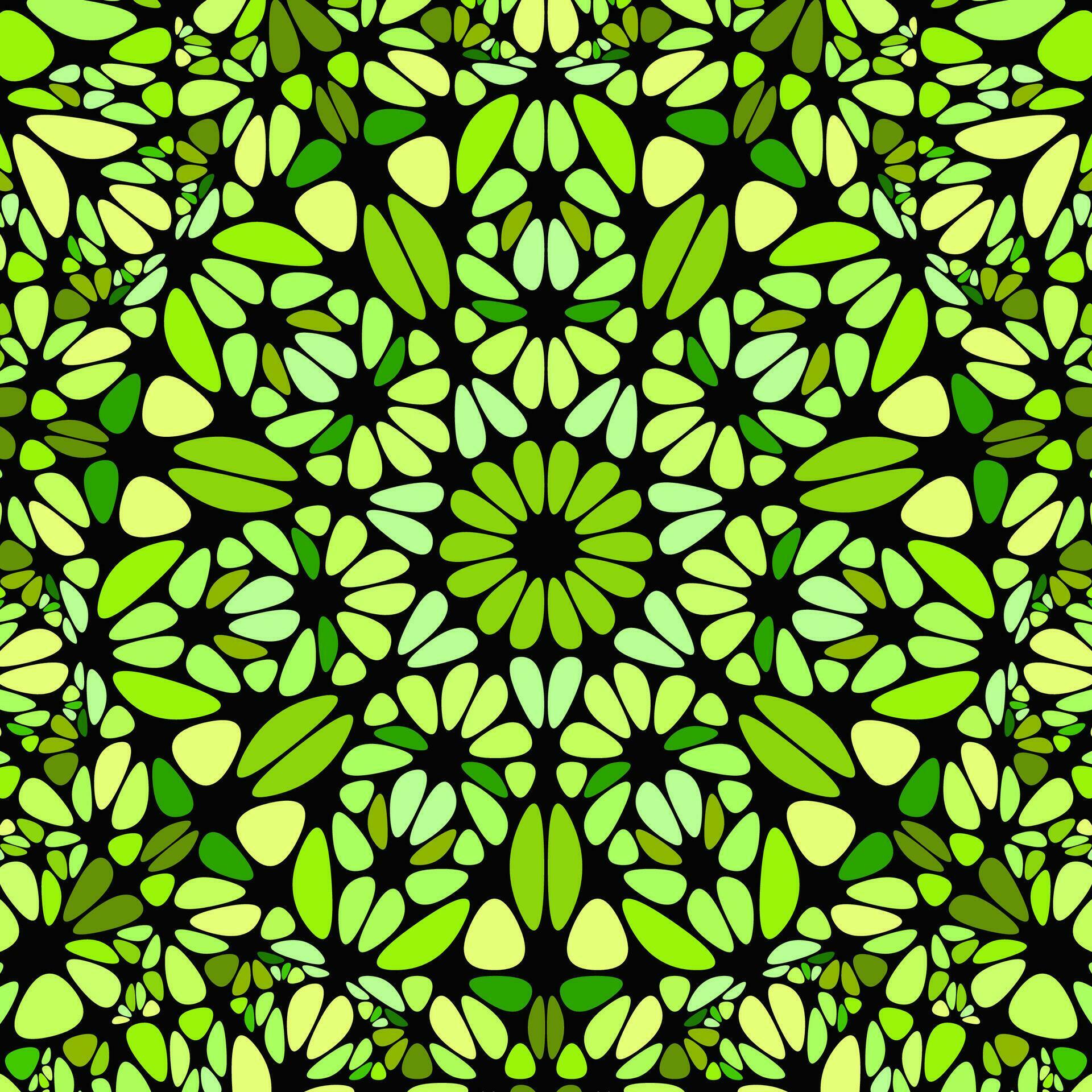 Green abstract flower mosaic pattern background Stock Free