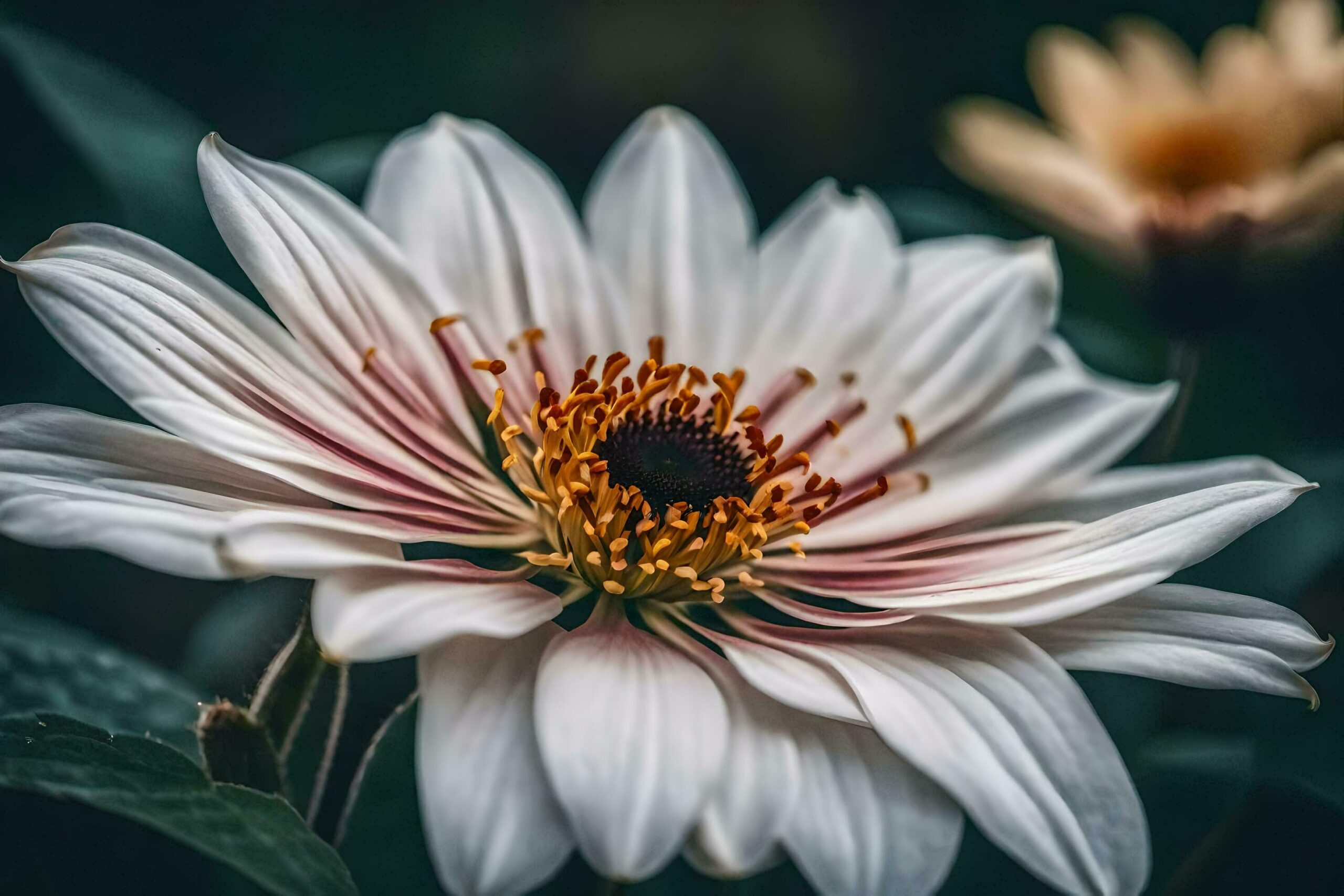 a white flower with a red center Free Photo