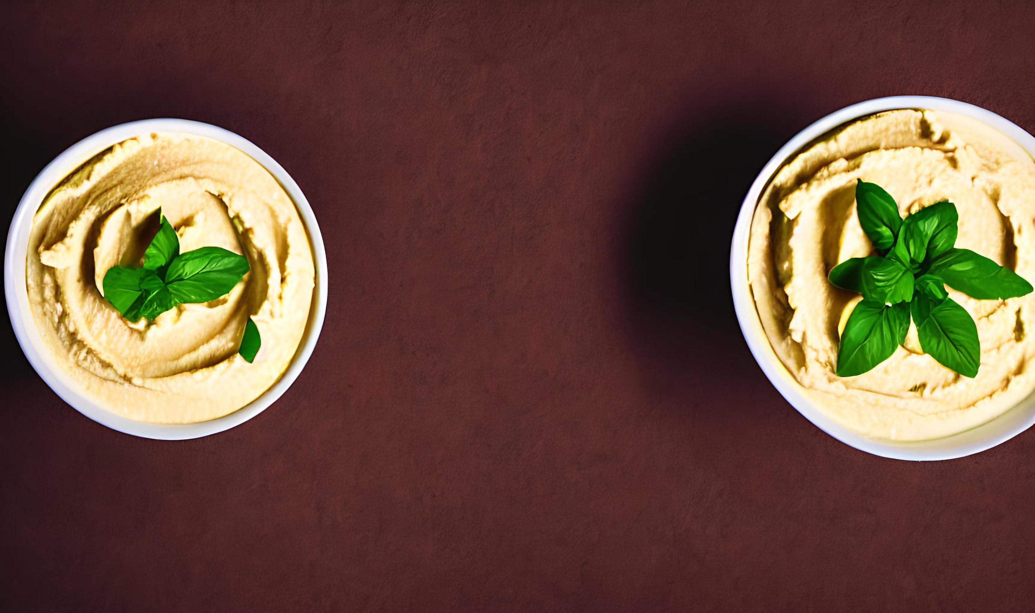 Healthy food. Traditional freshly made organic hummus. Stock Free