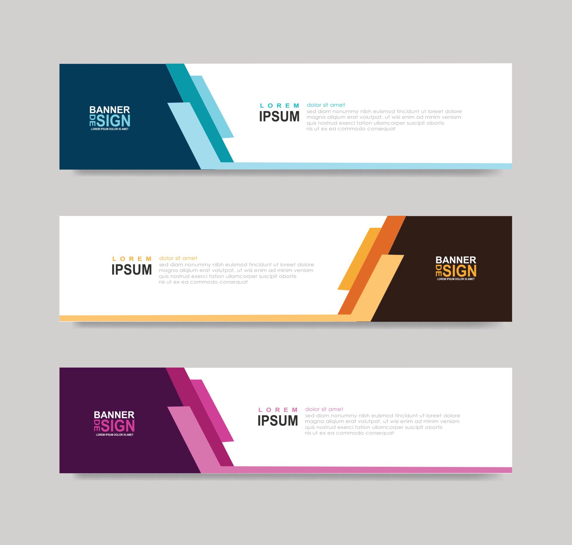 Vector Abstract Banner Design Web Template Free Vector