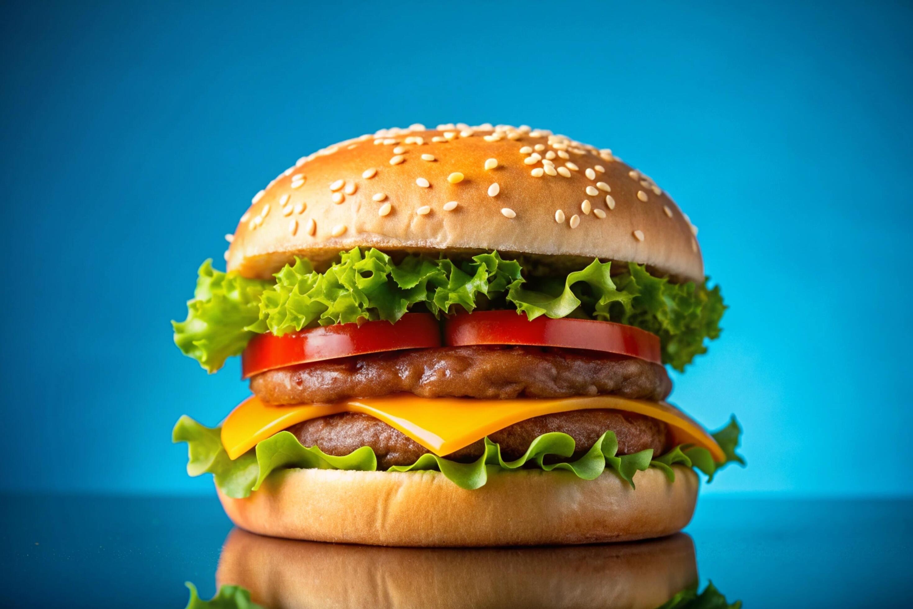 Burger photo isolated on clean background Stock Free