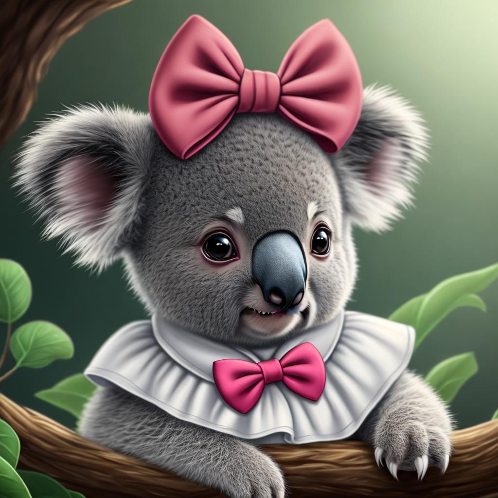 A baby Koala with by @ai_generated