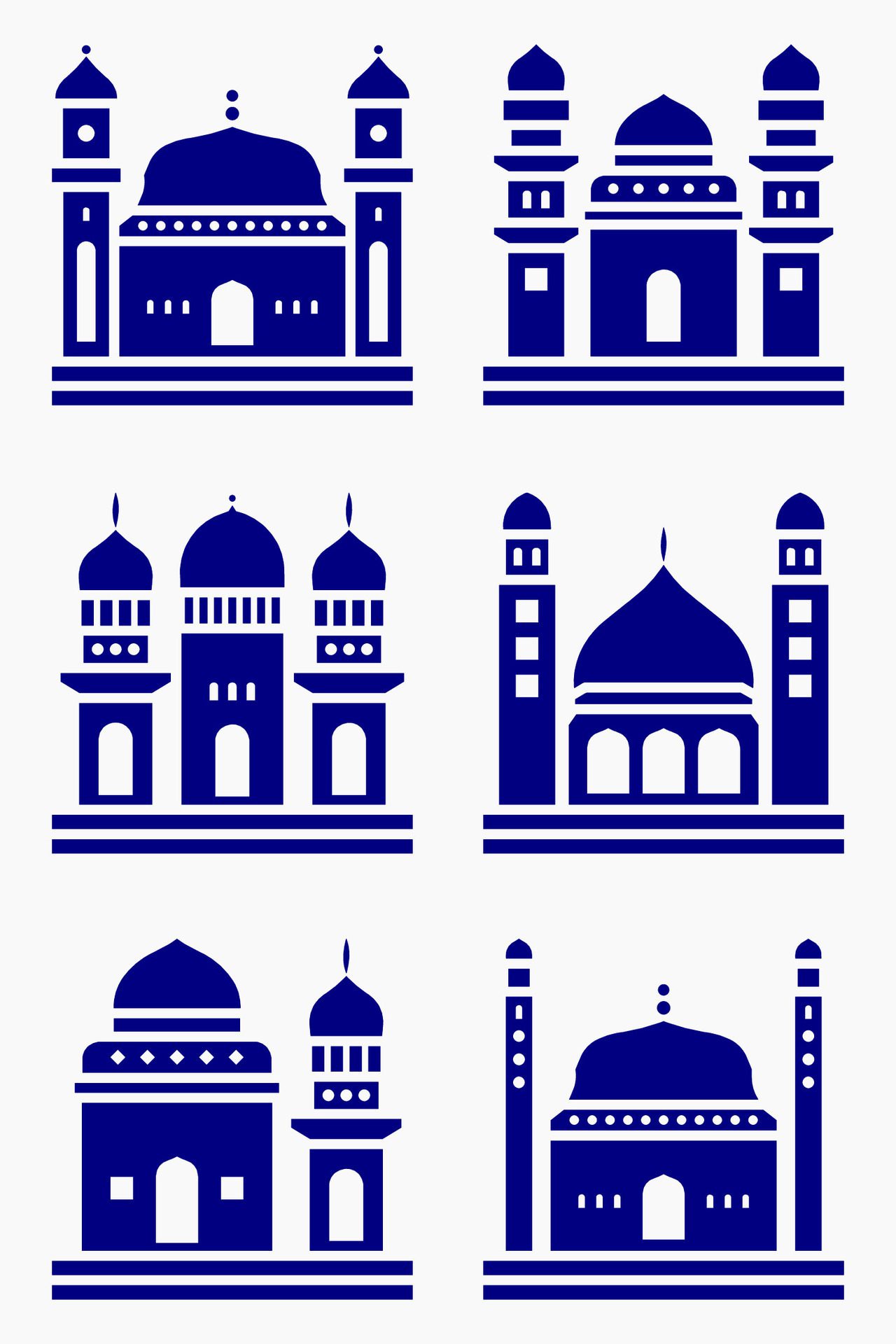 Mosque muslim pattern for decoration, background, panel, and cnc cutting Free Vector