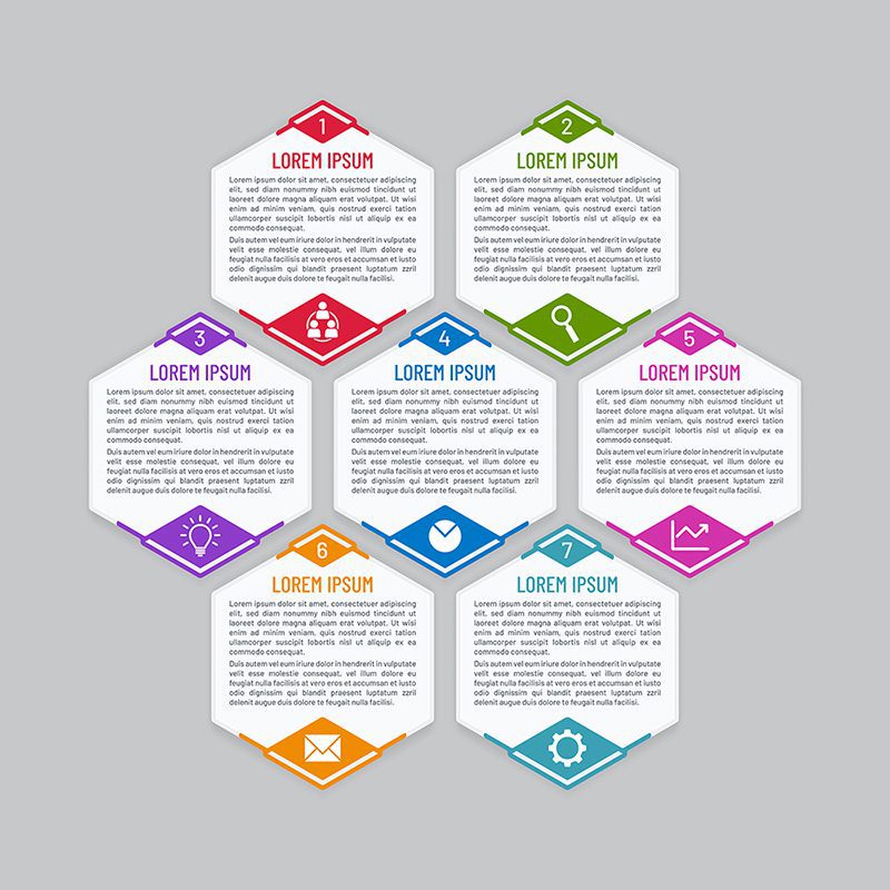 Hexagonal Infographic Banner Template Free Vector