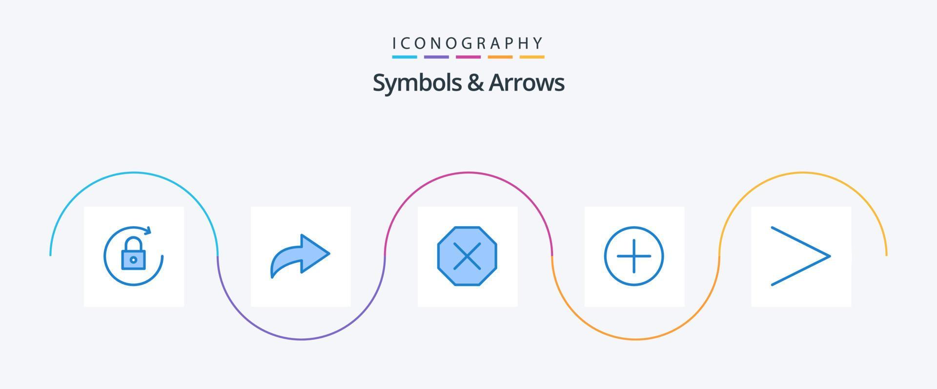 Symbols and Arrows Blue 5 Icon Pack Including . add. next Stock Free