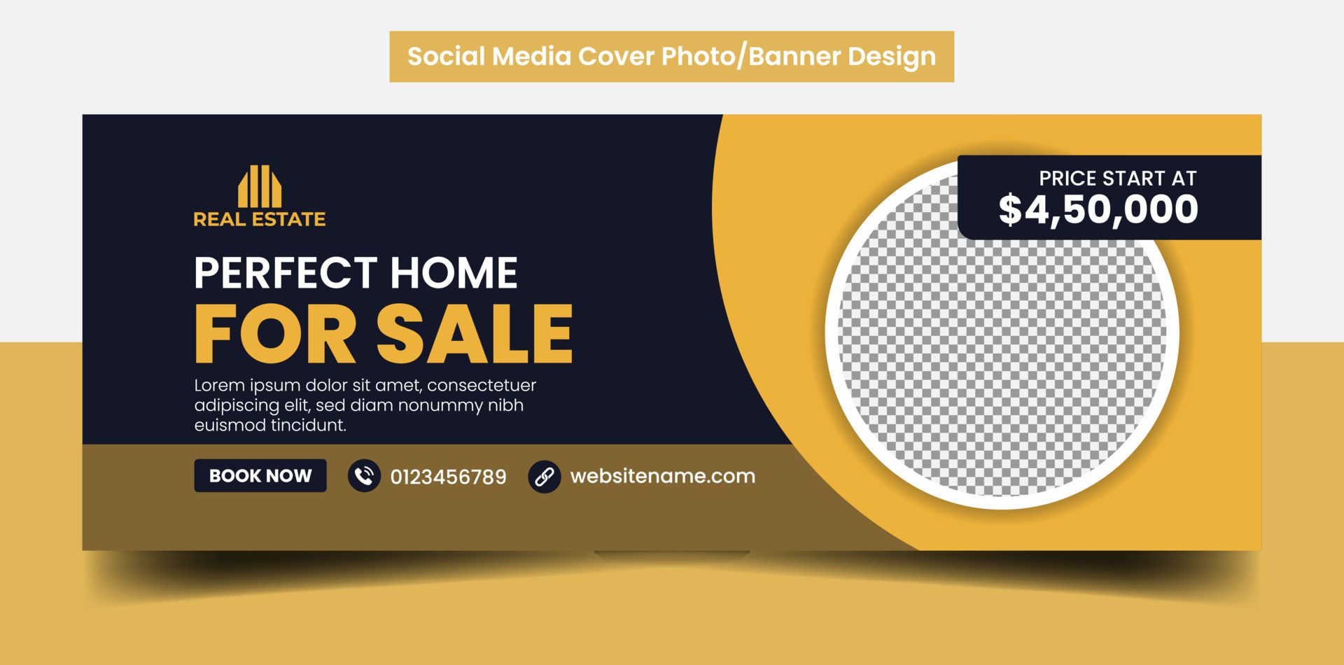 Real estate perfect home sale social media cover web banner Free Vector